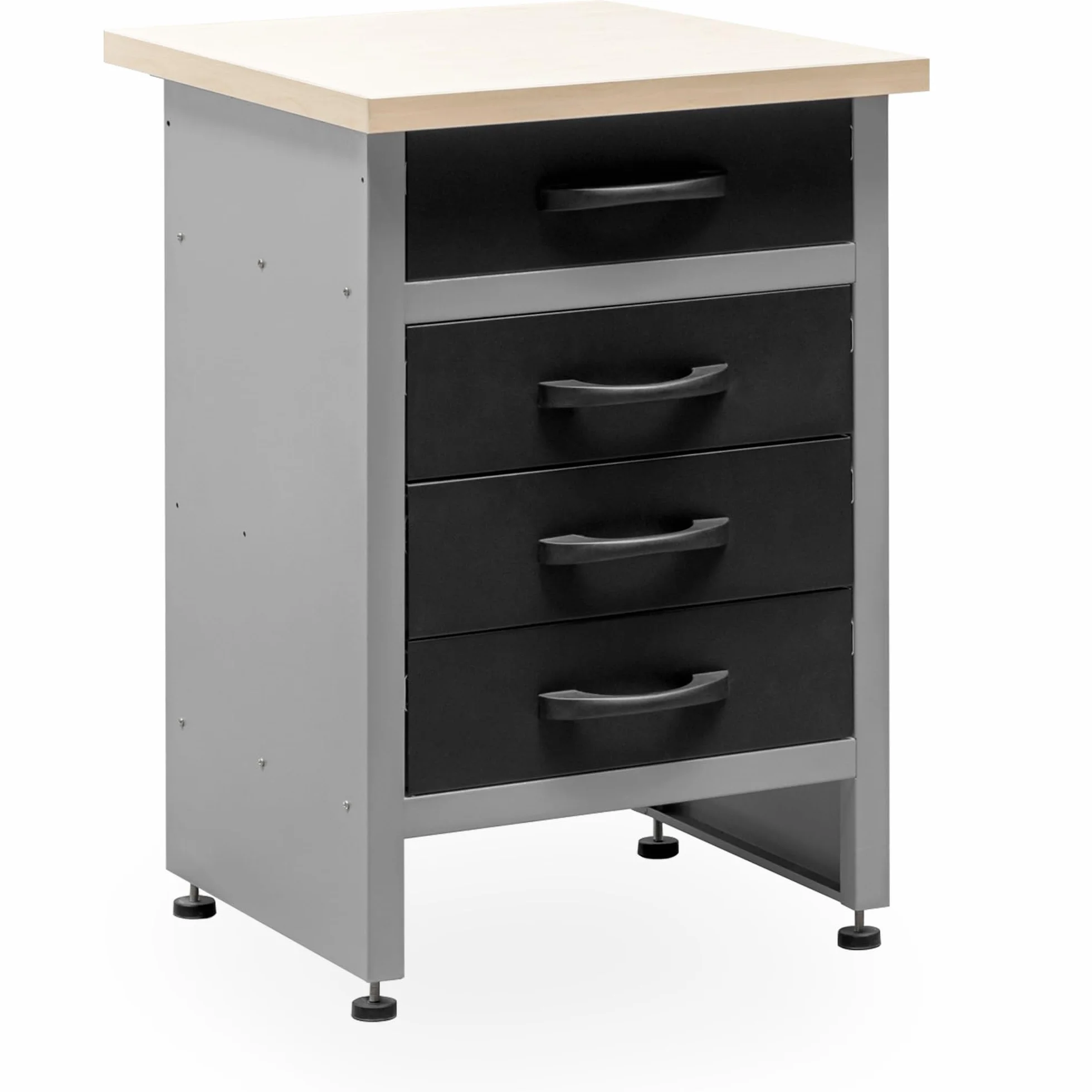 METALLMOBELL - Banco da Lavoro Officina | 60x60x84cm, con Cassetti | Tavolo da Lavoro Garage, Banchetto da Lavoro, Banco da Falegname, Banco da Lavoro Garage, Banco Lavoro MB05G