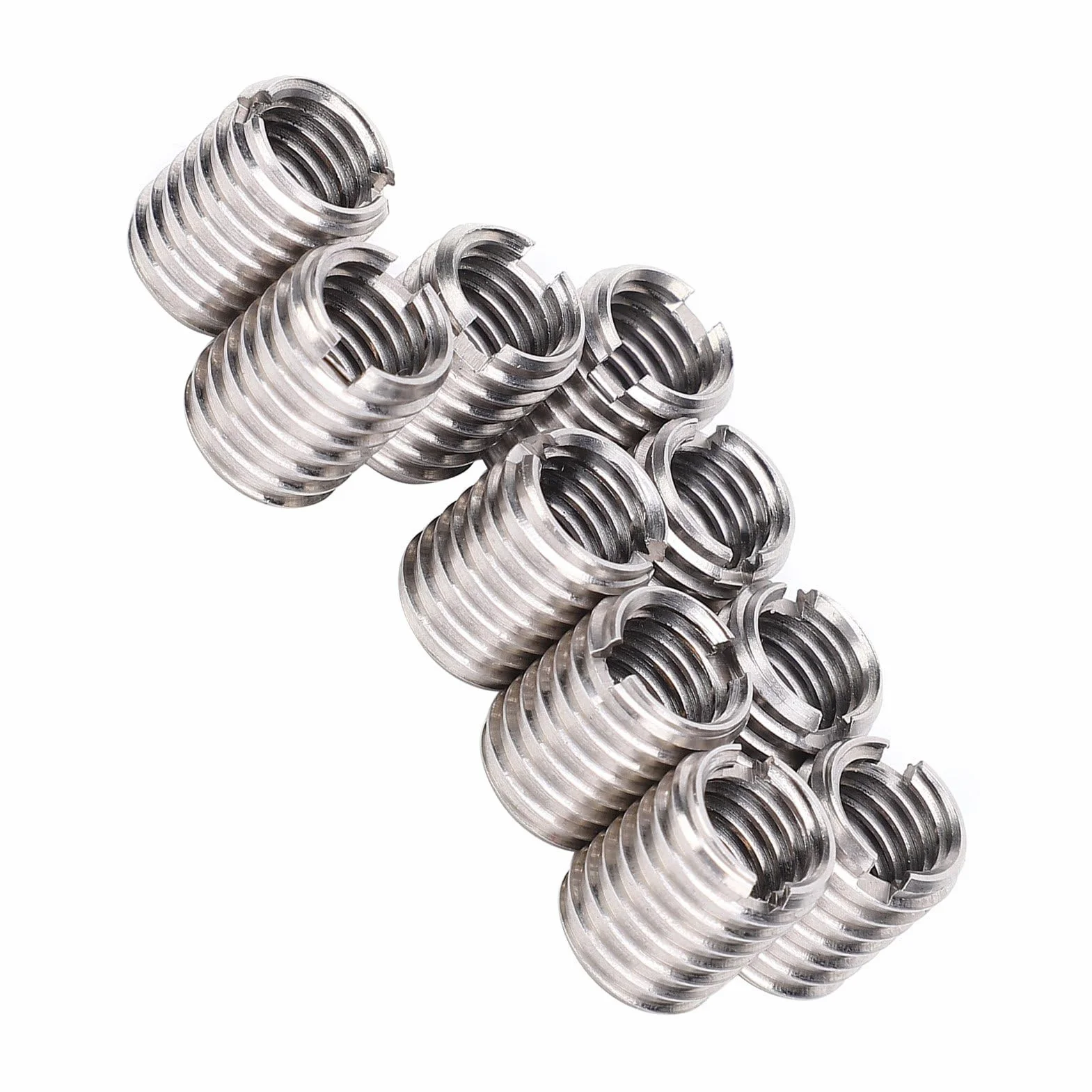 Riduttore Filettato M10 a M8 10 Pezzi Manicotto di Riparazione Inserto Filettato Acciaio Inossidabile