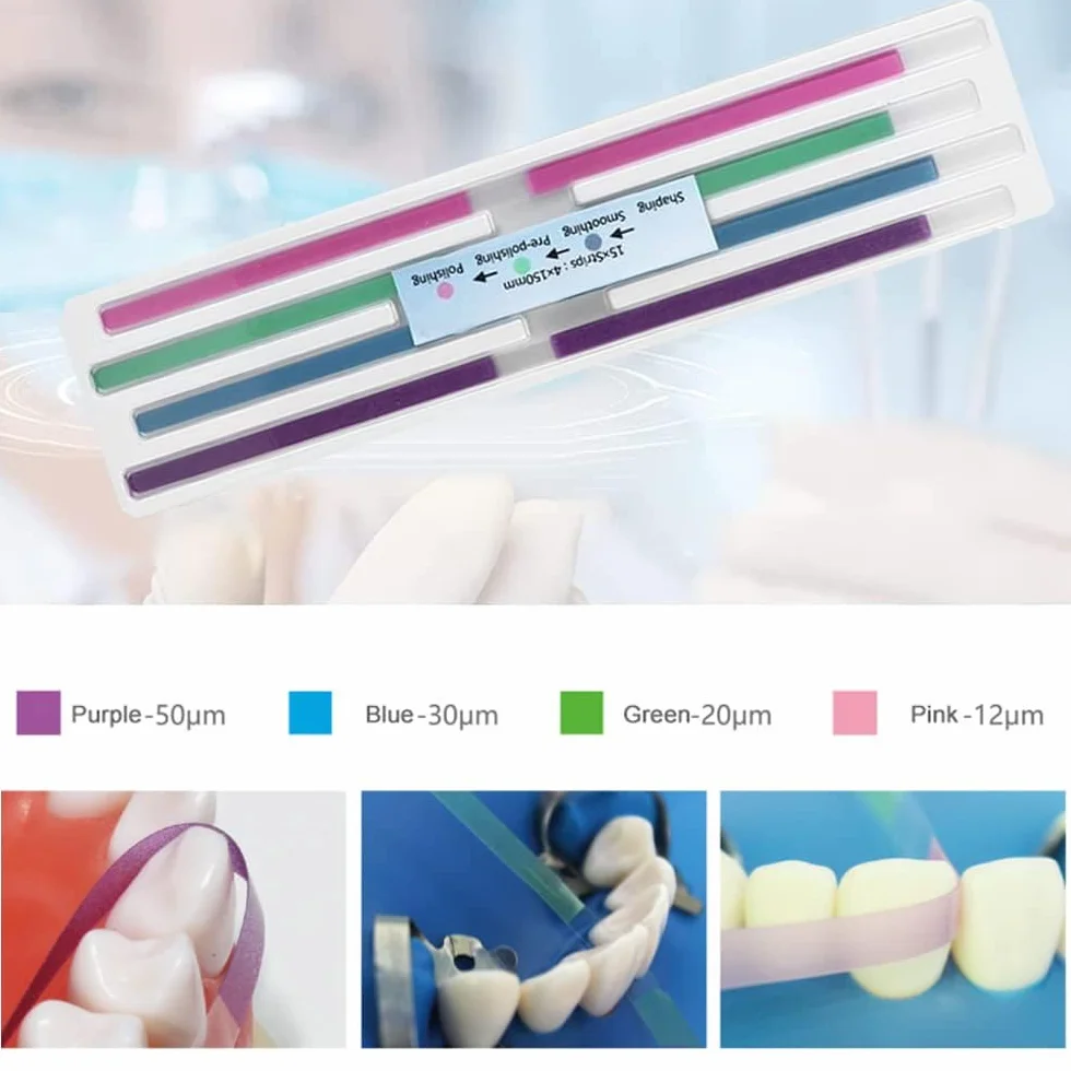 Carta vetrata dentale 4 mm lucidatura interdentale NatureAqua Resina 60 pz