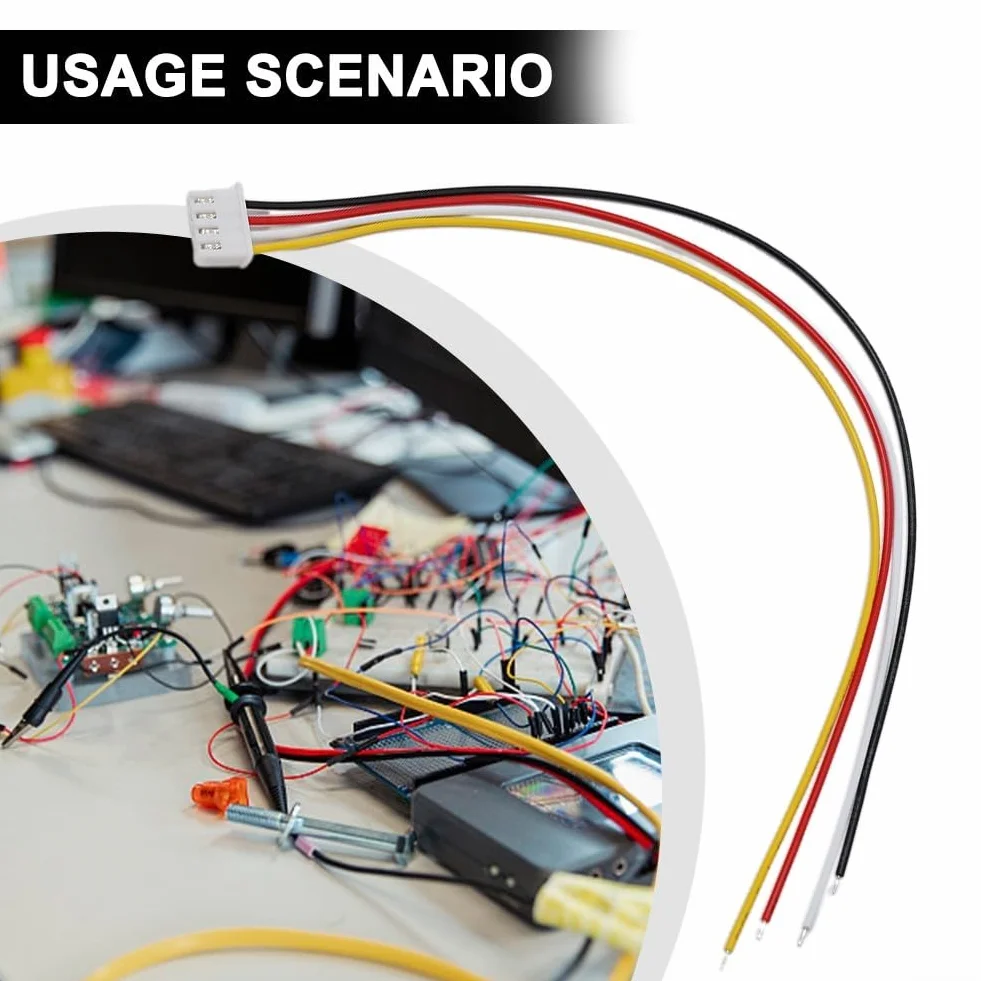 Set di 10 connettori pre-cablati JST XH2,54 mm 24AWG con opzioni a 2 pin, 3 pin, 4 pin, per un montaggio rapido in officine elettroniche (4p)