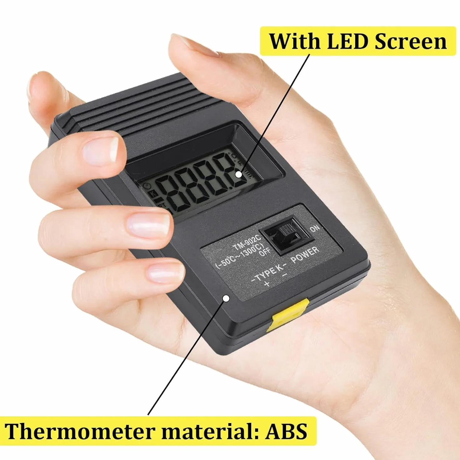 Termometro Digitale Tipo K con Sonda -50°C a +300°C LCD per Industria Cottura Scientifico