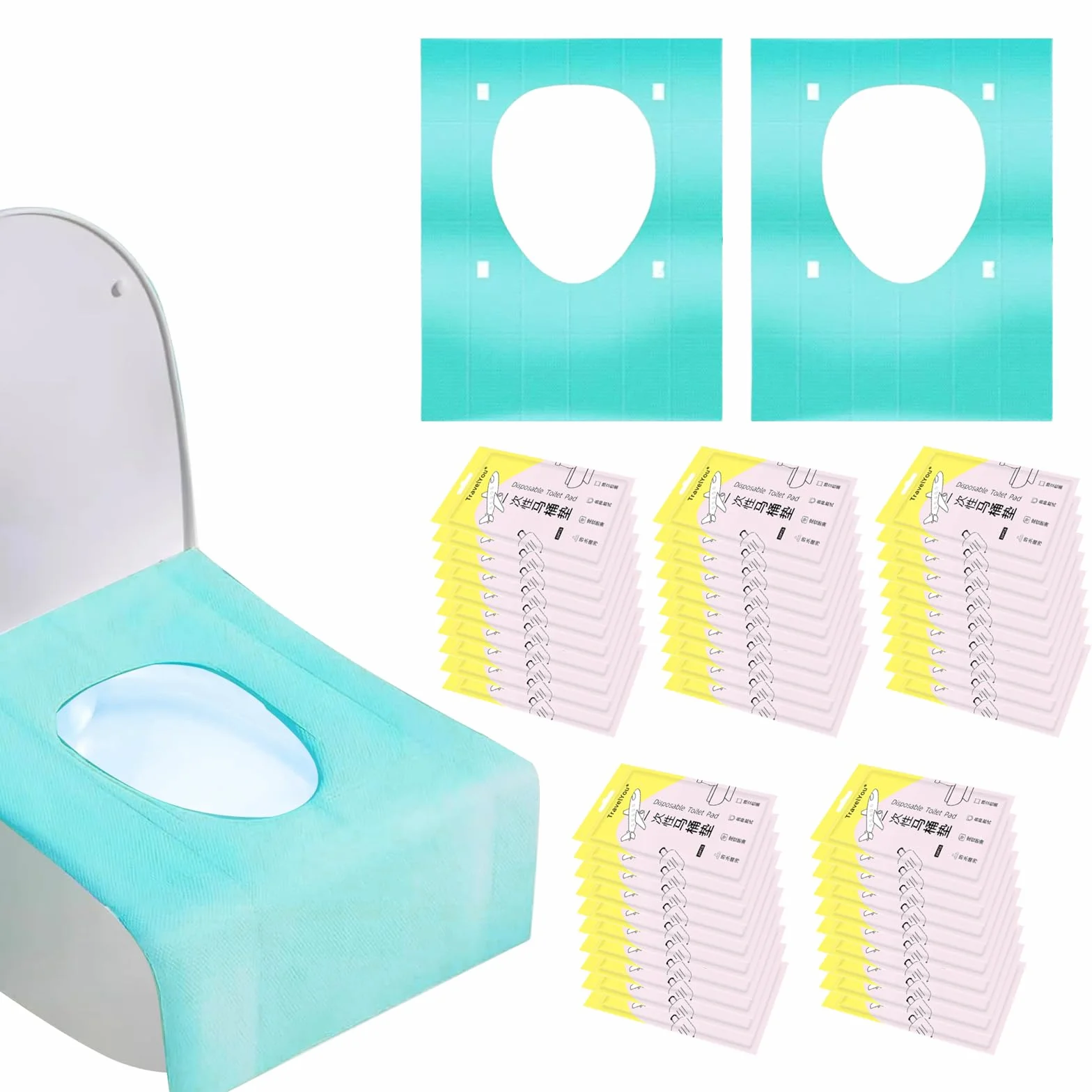 Copri Water WC USA e Getta Set 50 Copriwater Tavoletta WC Tessuto Non Tessuto Igienico