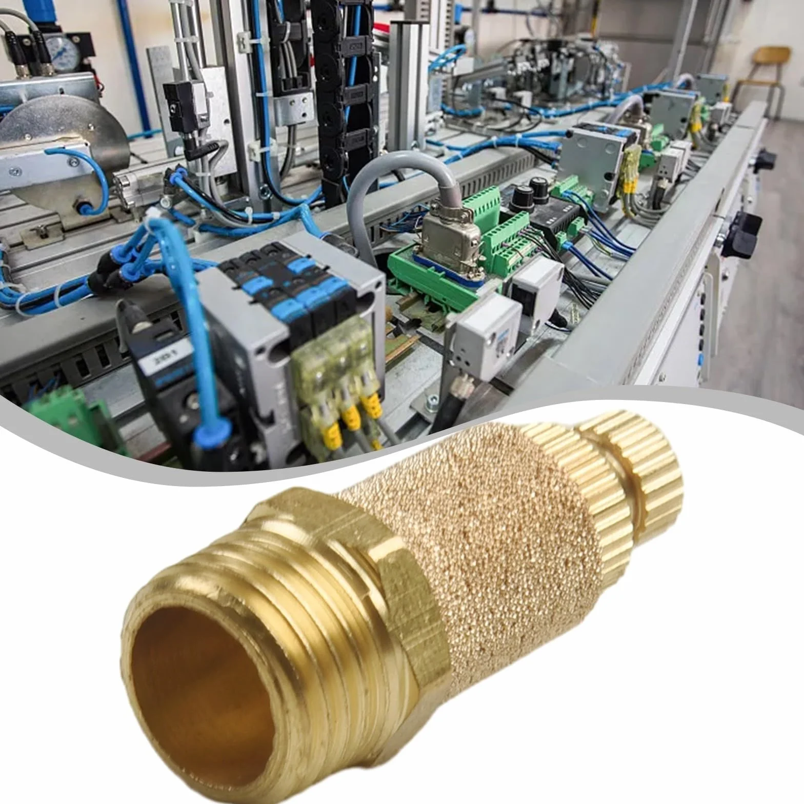 Silenziatore pneumatico regolabile in ottone 1,5 MPa 120 °C 1/4