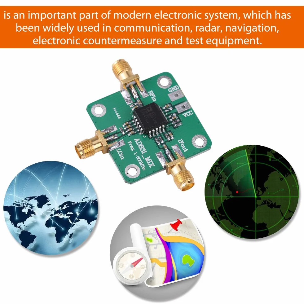 Modulo mixer ad alta frequenza 500 MHz larghezza di banda doppio bilanciato livello di miscelazione HF VHF ricevitore radiofrequenza convertitore chip singolo