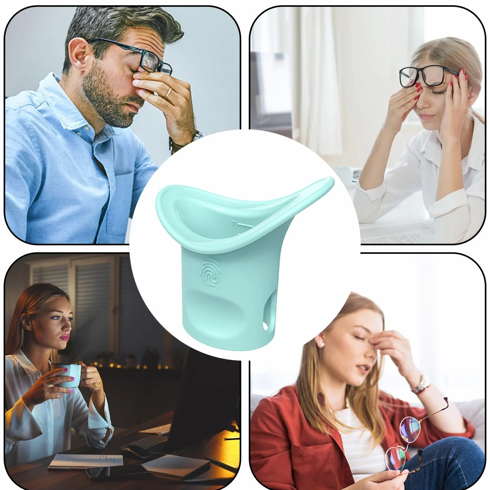 Occhiali in Silicone Tazze Lavaggio Oculare Riutilizzabili 20 G Uomini Donne