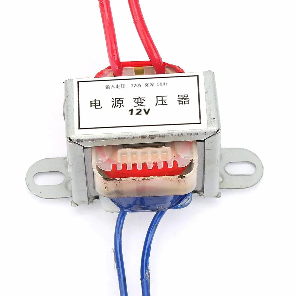 Trasformatore 220v 12V/24V AC di Uscita Ingresso 2W 220V 50Hz Single Power Transformer per Automotive Elettricità(12V)