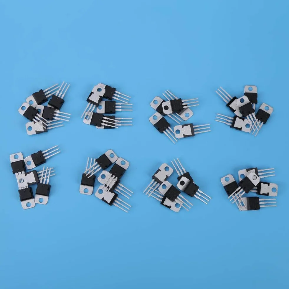 40Pcs 12 Valori Set Assortimento Transistor Potenza, Kit Transistor Triodo JFET 7805 7809 7812 7815 7905 7912 7915 LM317
