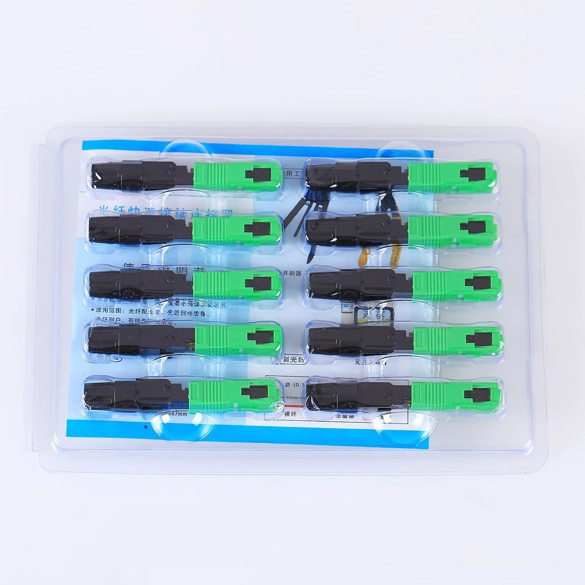 Cavo monomodale SC/APC connettore ottico rapido 10 pezzi