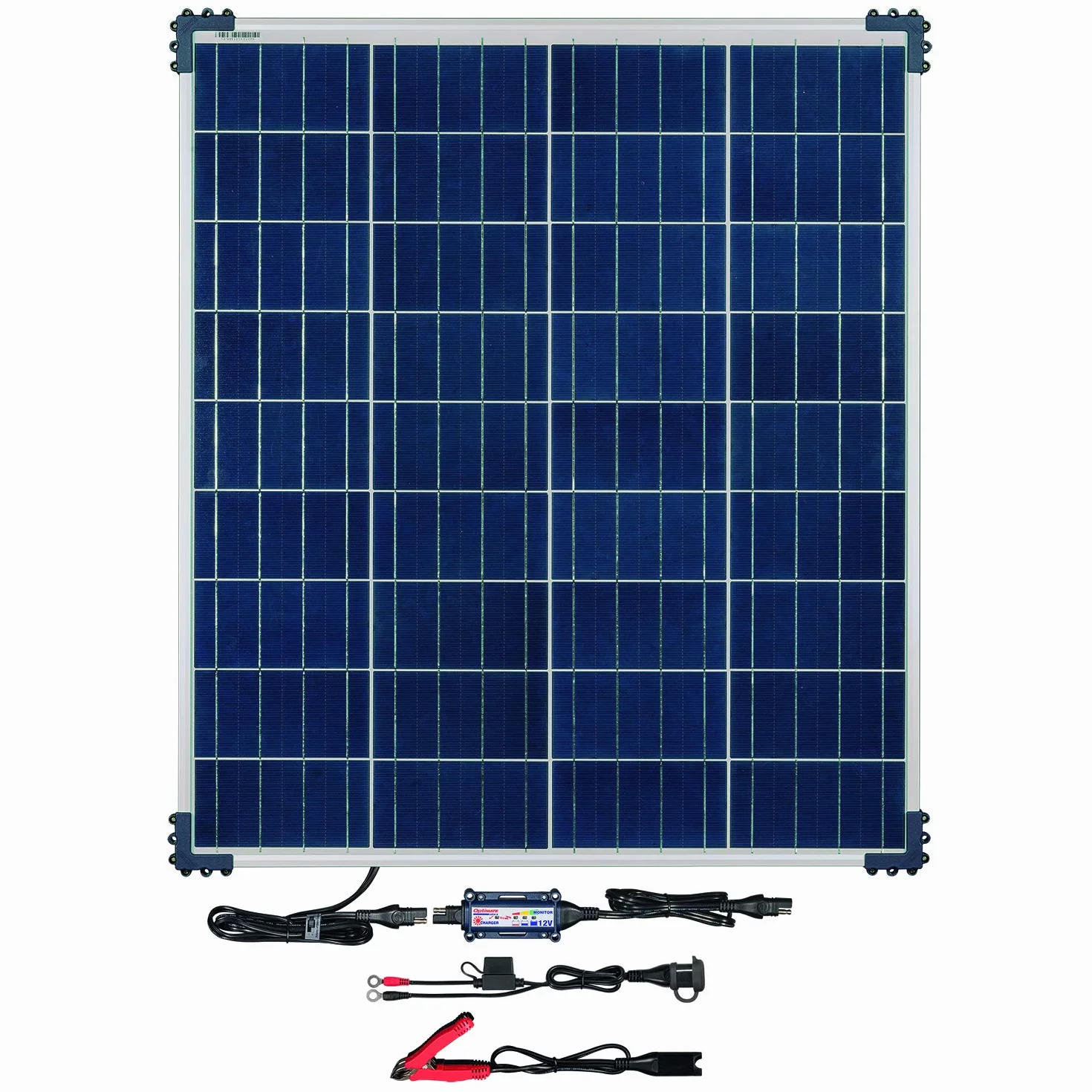 OPTIMATE SOLAR TM-523-8 80W, TM523-8, Sistema di Carica e monitoraggio 12 V, la Soluzione Intelligente per la Cura delle batterie a energia Solare 24/7 Kit