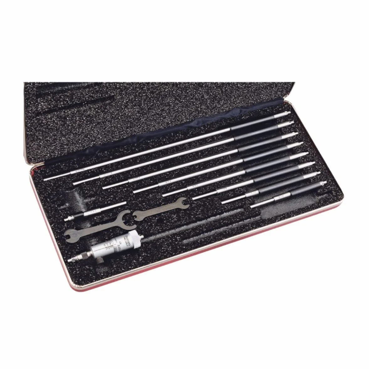 Starrett 124BZ solid-rod Vernier set di micrometri per interni, 2 – 30,5 cm Range, 0 cm"Graduation, precisione, con custodia