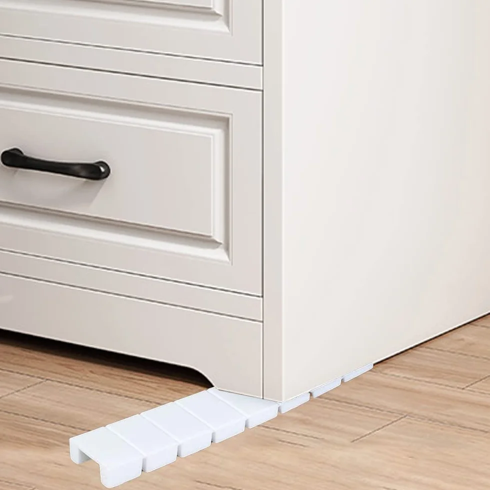 Cunei per Mobili in Plastica 98x20x8mm Zeppe Arresto con Punti di Rottura (Nero Marrone Bianco)
