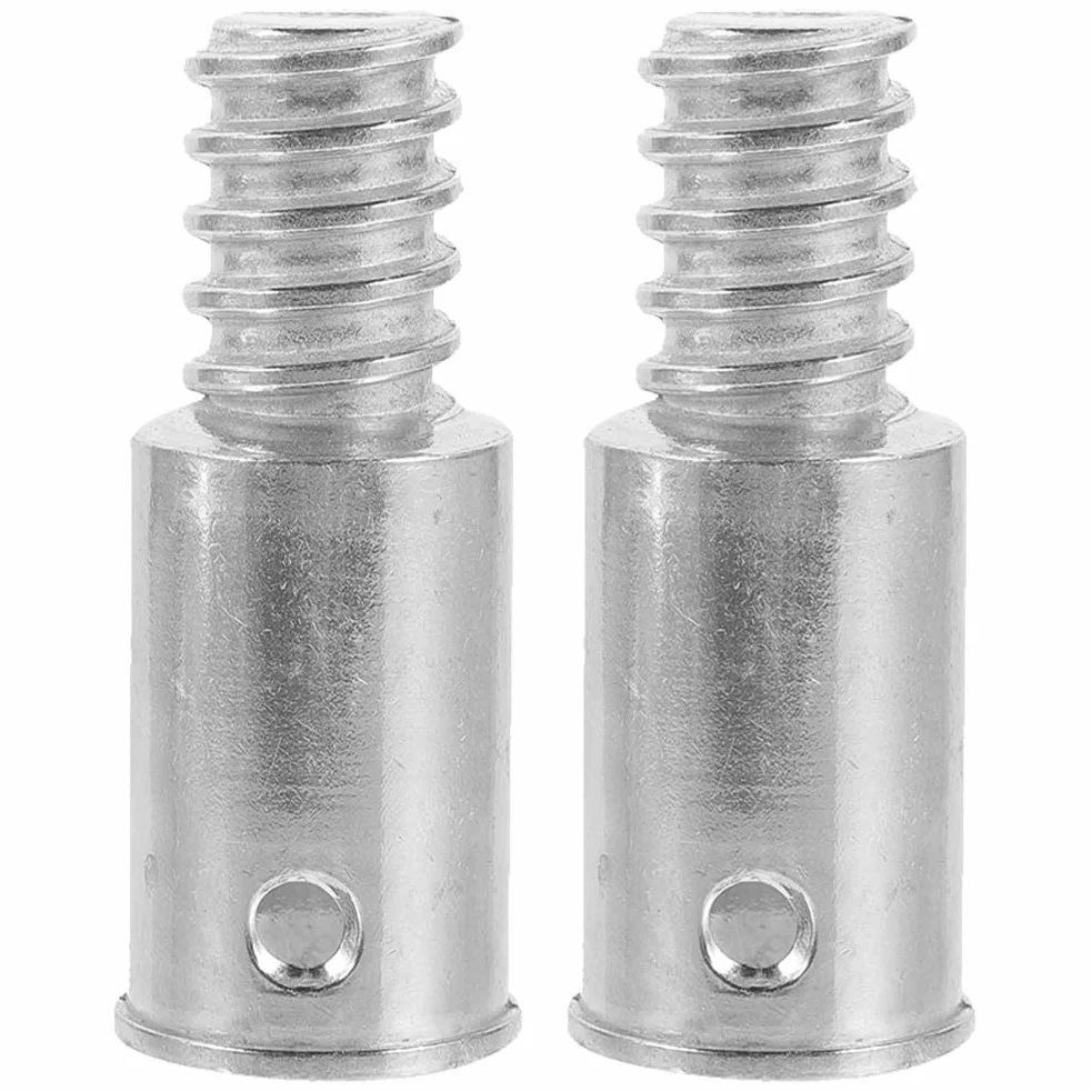 Adattatore Manico Scopa in Metallo con Estremità Filettata, Kit Riparazione Bastone Scopa Acciaio Inox 2 Pezzi