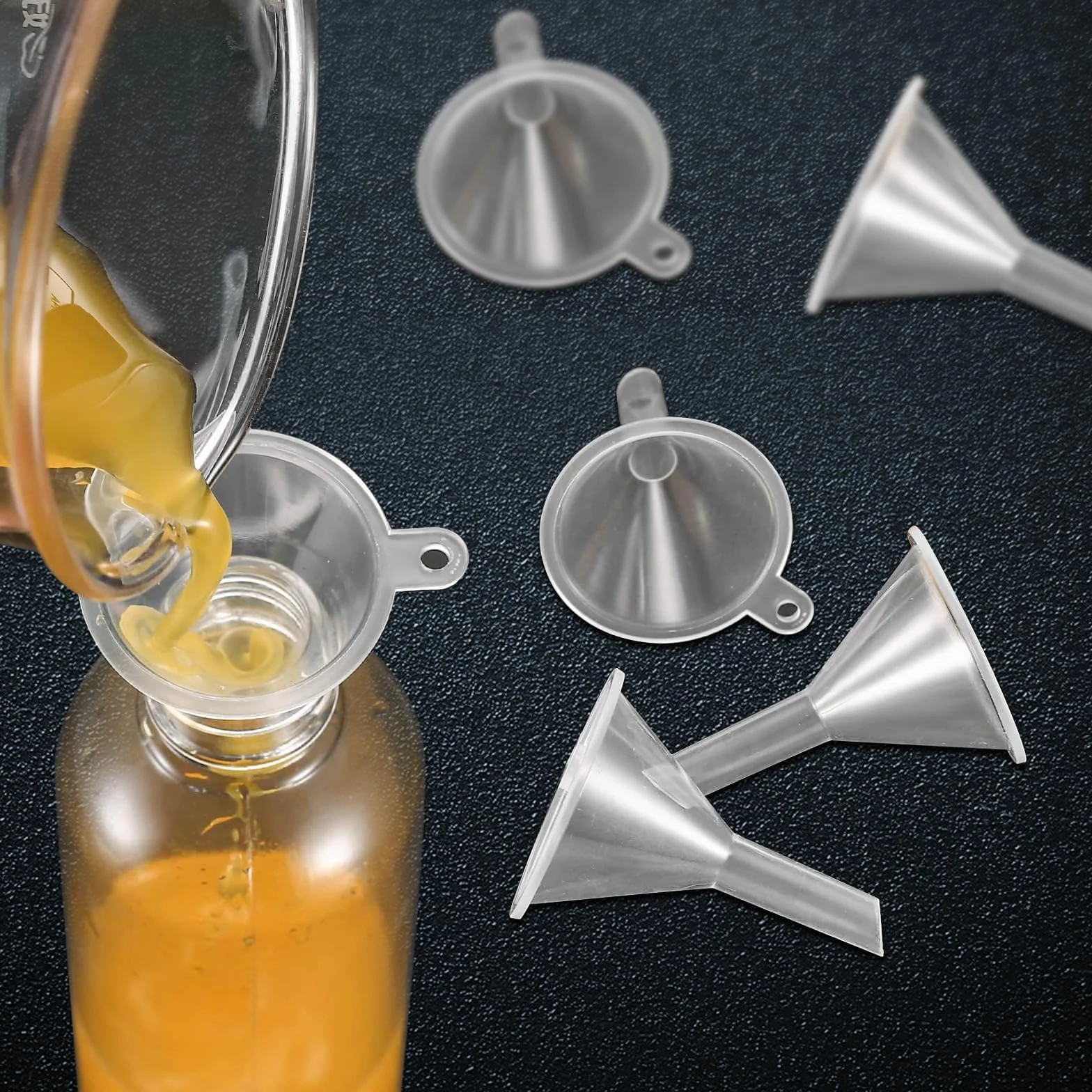 Mini Imbuto 30 PCS in Plastica Trasparente per Riempimento di Bottiglie, Profumi, Oli Essenziali, Bottiglie da Laboratorio e Artigianato Artistico
