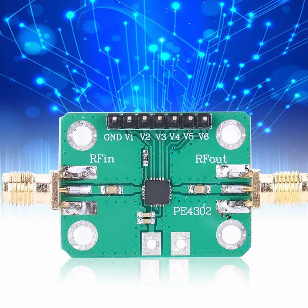 Walfront 1PC Attenuatore CNC PE4302 Attenuatore RF Campo di Controllo 0~31.5dB Modulo Attenuatore di Controllo Numerico Parallelo Diretto
