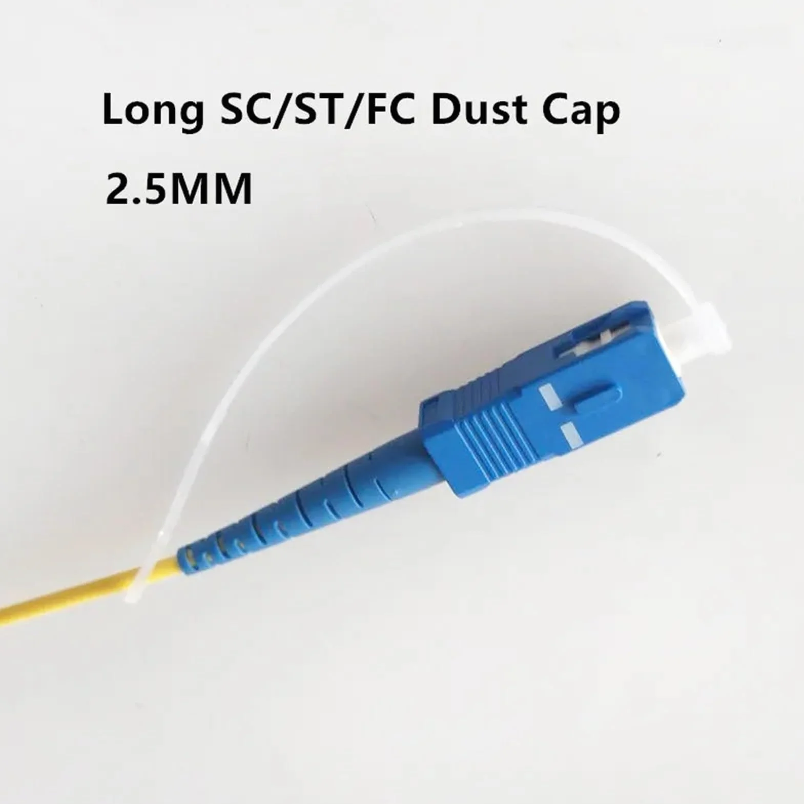 Ponticello in Fibra Ottica, Cappuccio Antipolvere Lungo, SC, ST, FC, 2,5 mm, LC 1,25 mm, connettore LC, Cappuccio Antipolvere con a Catena Lunga, 100 pezzi-1000 Pezzi(LC 1.25mm 100pcs)