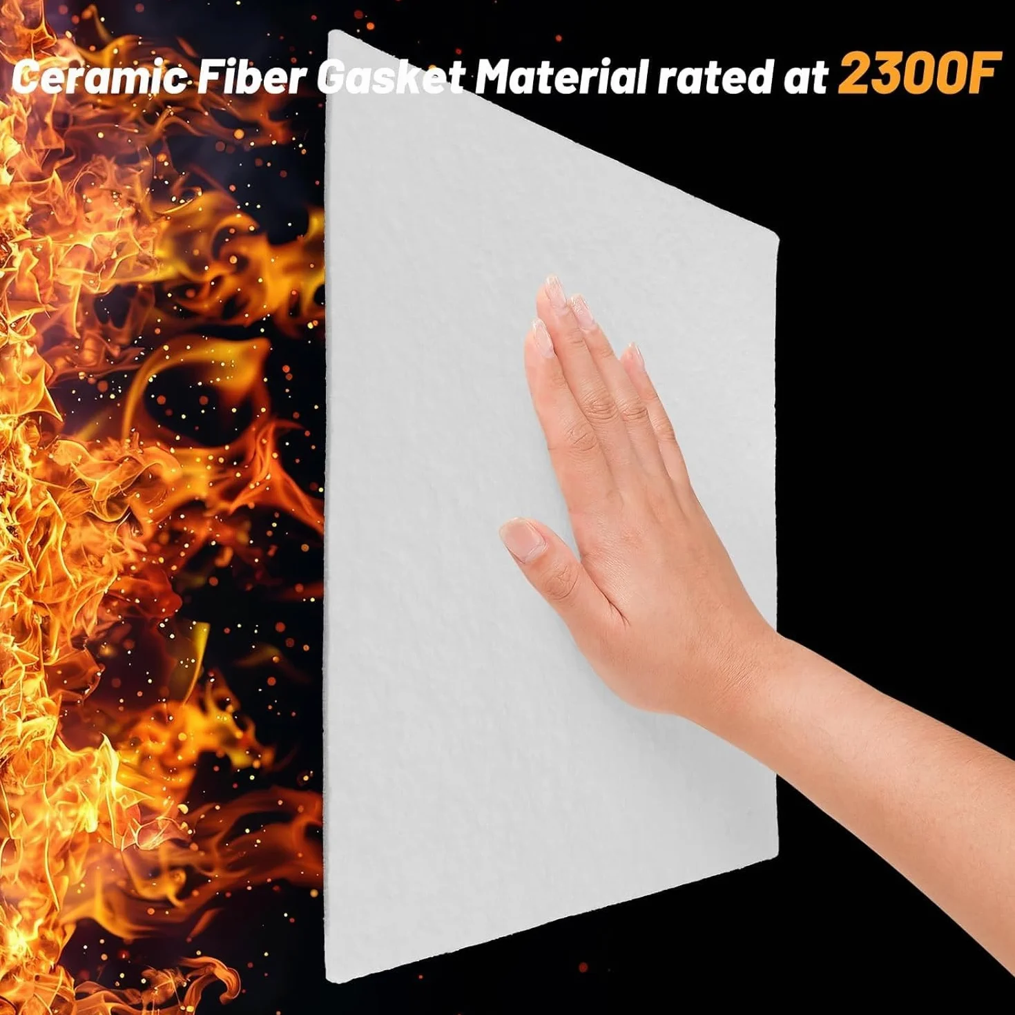 Carta Isolante in Fibra Ceramica Ad Alta Temperatura Foglio Ignifugo per Forni e Caldaie 5mm