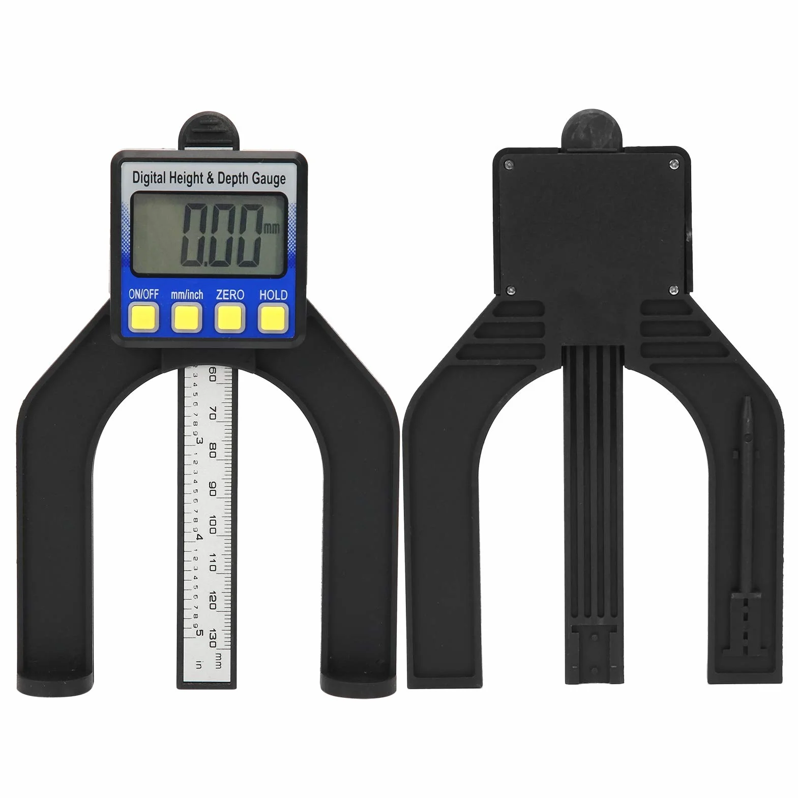 Misuratore di Altezza Digitale 0‑80 Mm Misuratore Elettronico di Altezza e profondità Strumento di Misura per Righello per la Lavorazione del Legno