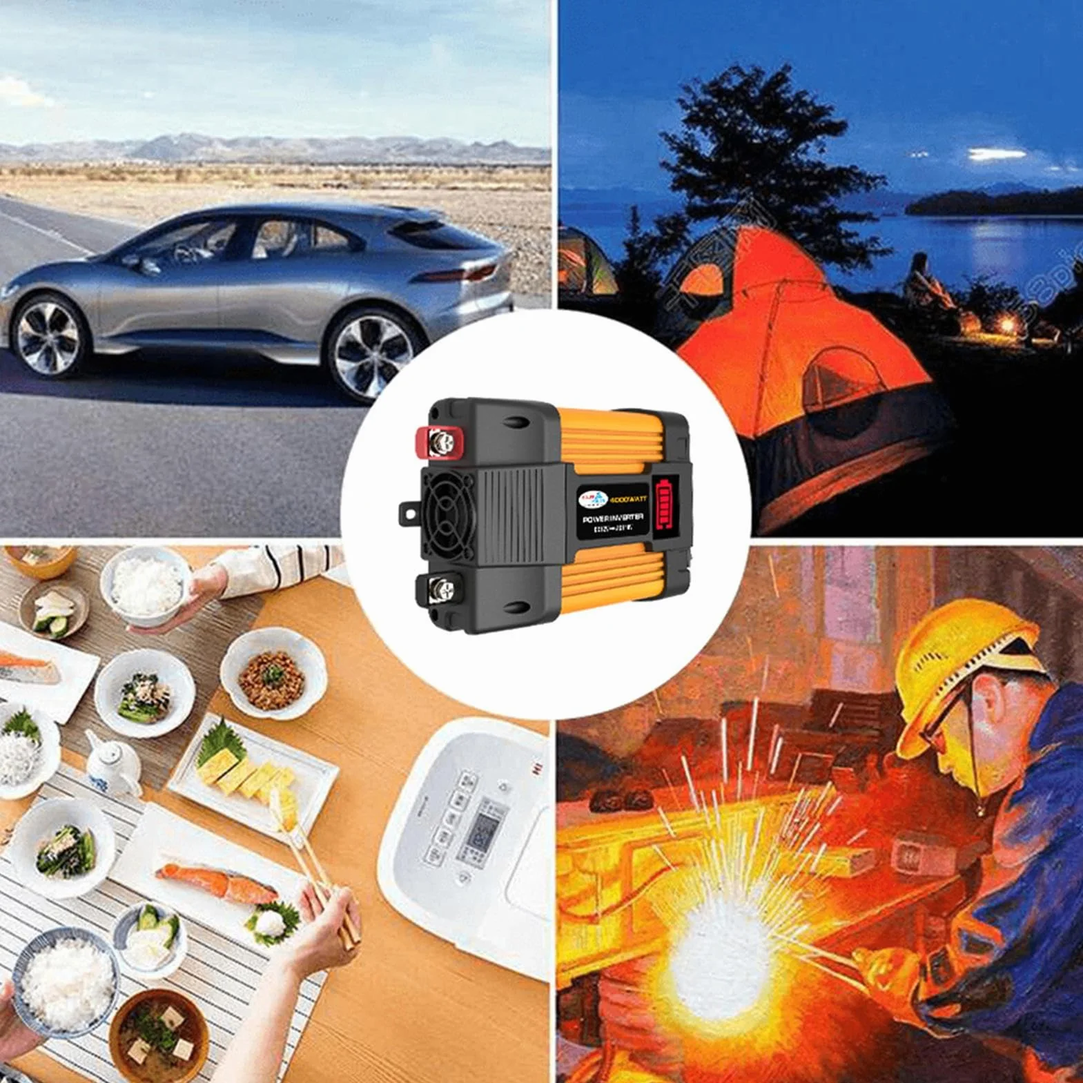 Nixiara Kit Pannello Solare 12V - Inverter a Pannello Solare Mono 500W Con Doppia Porta USB | Controller di Ricarica 30A 500W Inverter Solare Per La Casa, RV, Rimorchio