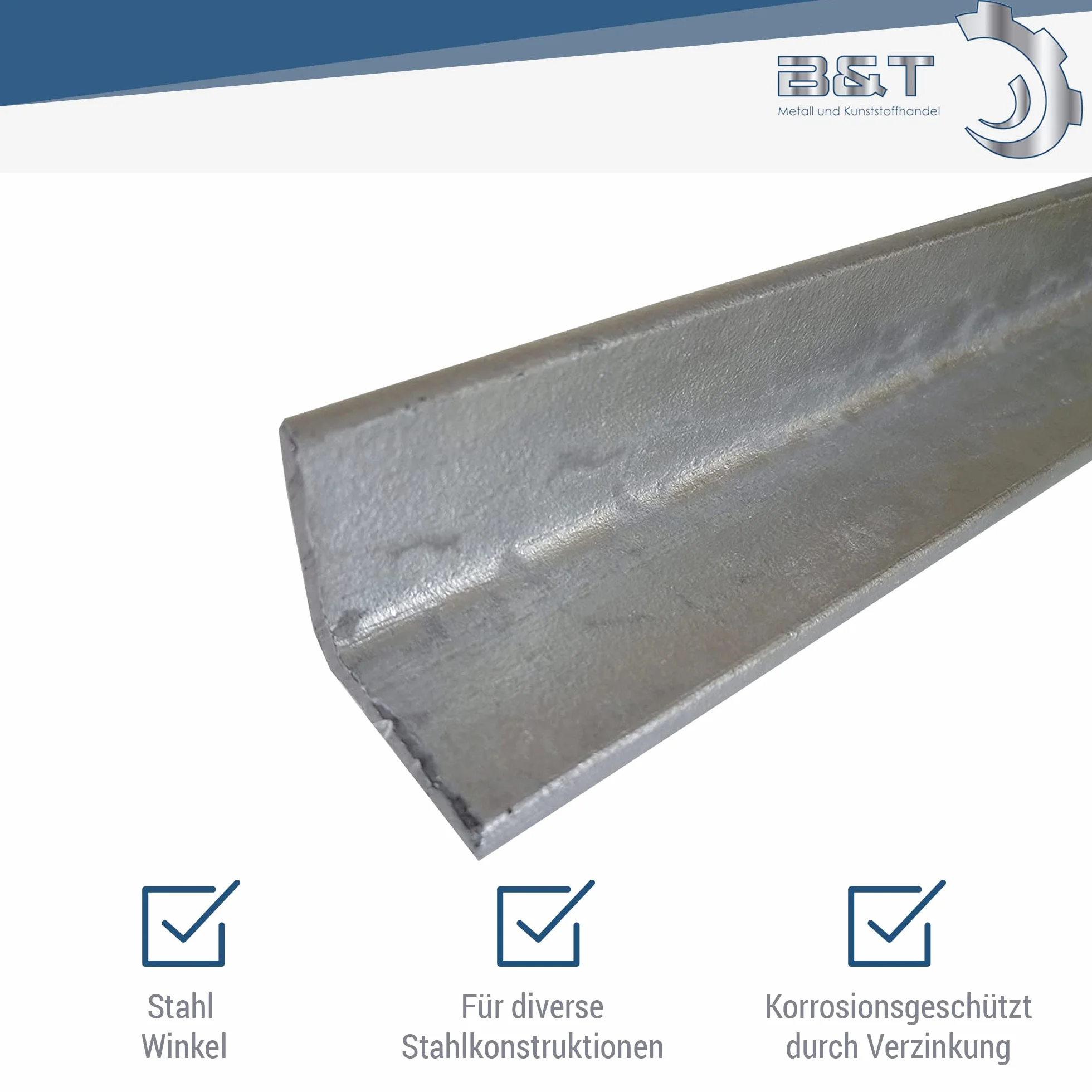 Angolo in acciaio zincato 30 x 30 x 3 mm S235 1 m