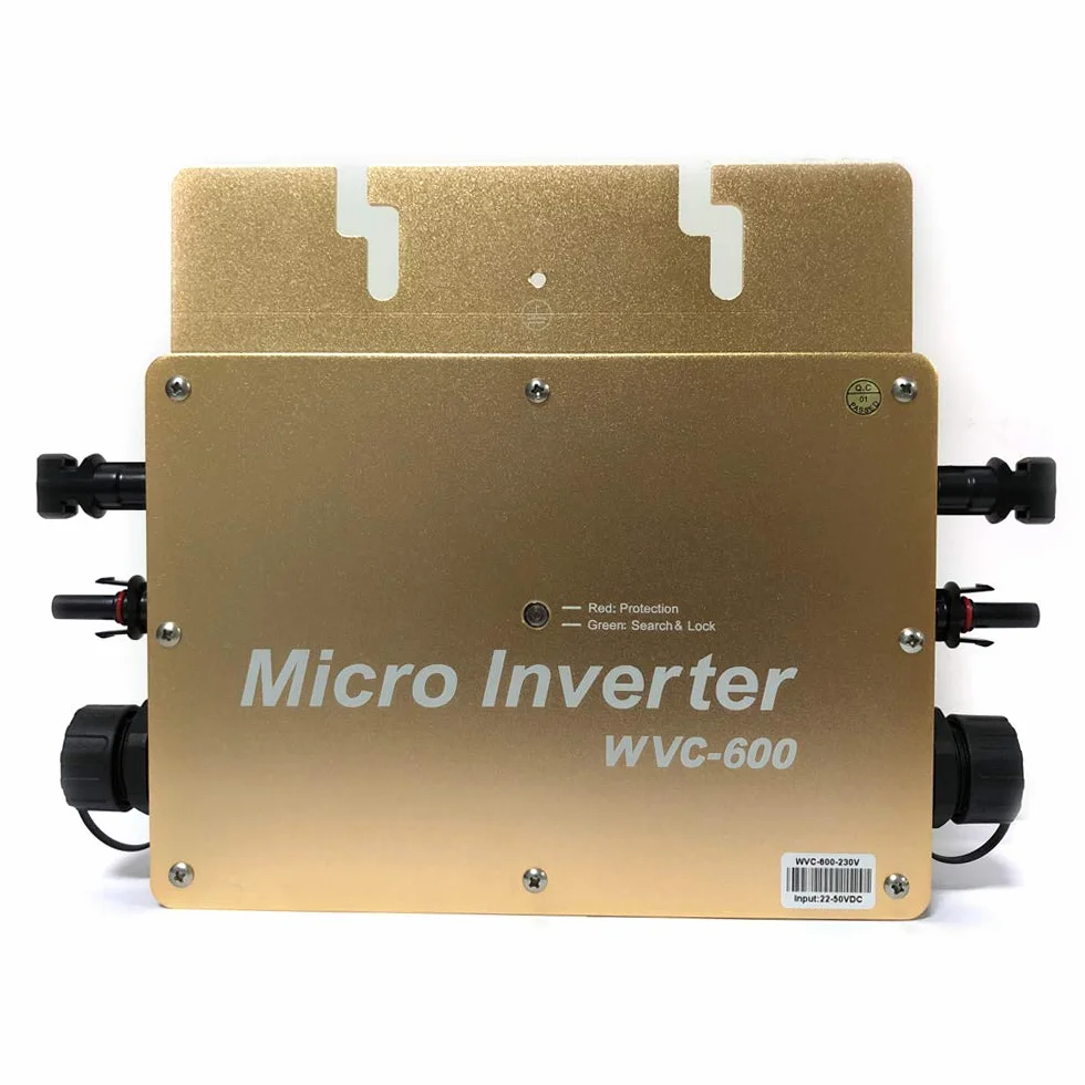 Centrale elettrica da balcone, 600 W, inverter a energia solare, IP65, impermeabile, MPPT, connettore MC4, 1 pezzo