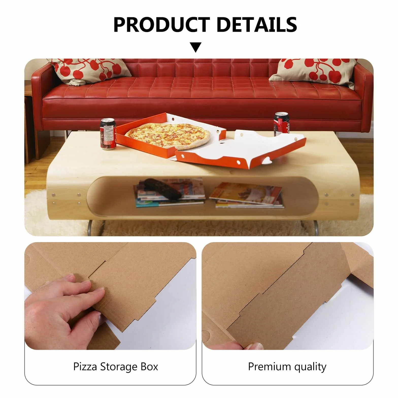 Cabilock 25 mini scatole per pizza in cartone bianco