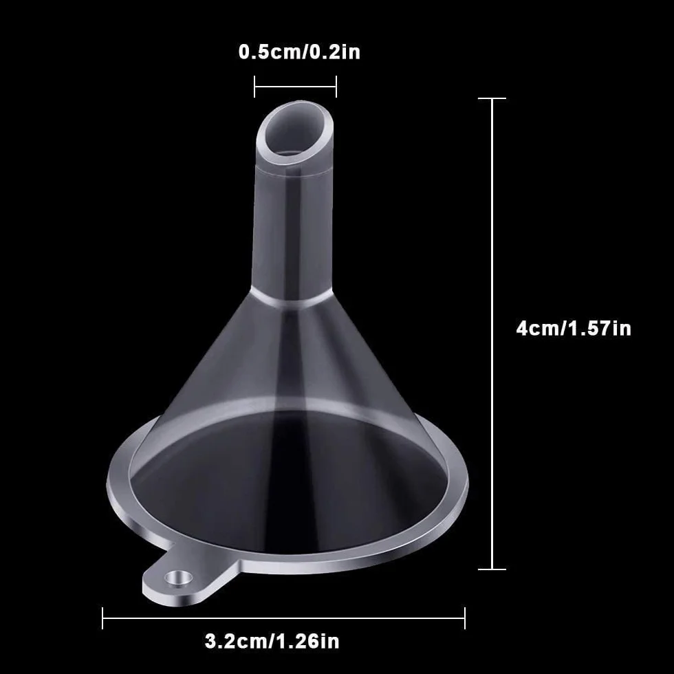 Mini Imbuto 30 PCS in Plastica Trasparente per Riempimento di Bottiglie, Profumi, Oli Essenziali, Bottiglie da Laboratorio e Artigianato Artistico