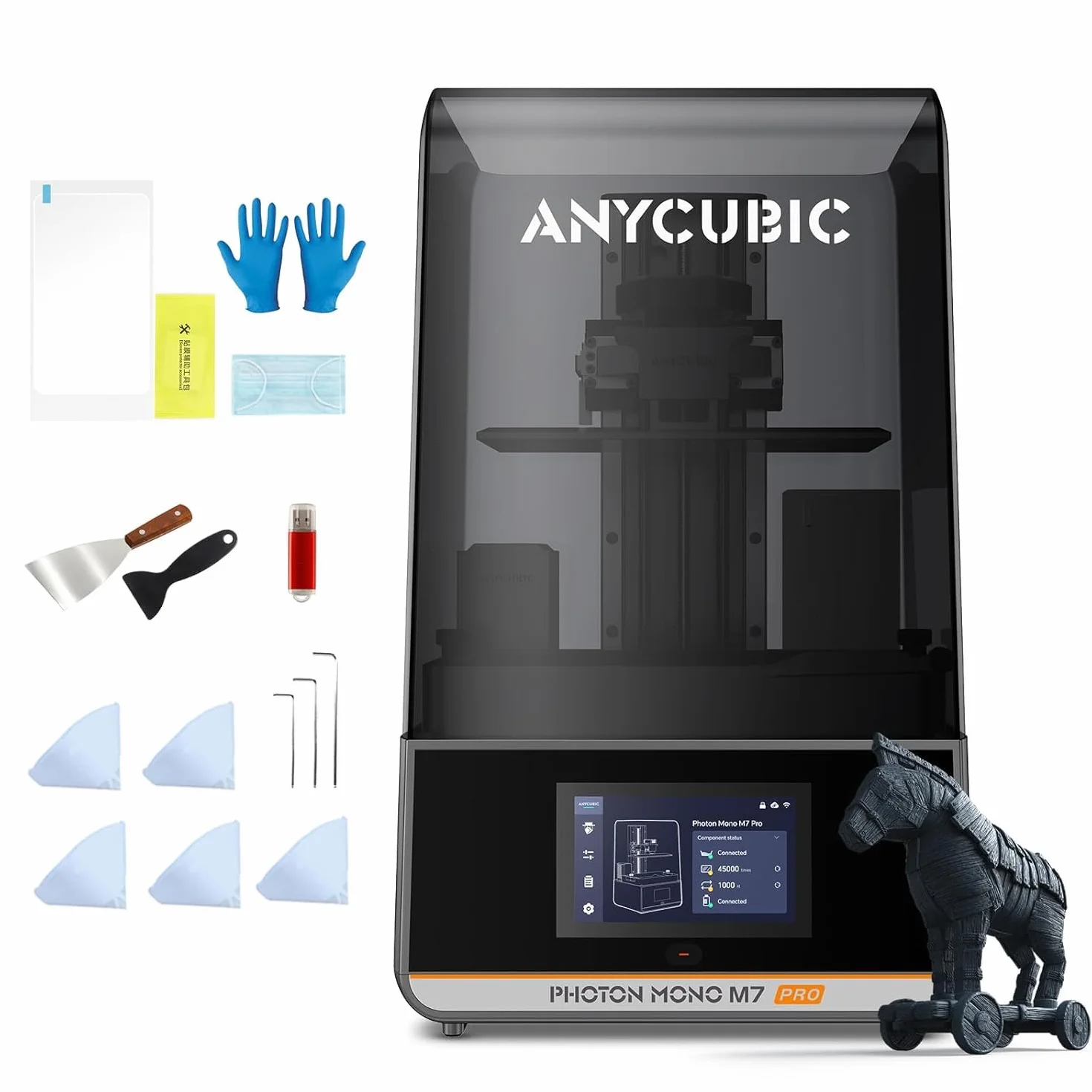 ANYCUBIC Photon Mono M7 Pro Stampante 3D Resina, 170 mm/h Stampa Veloce, 10,1” LCD 14K ad Alta Risoluzione con COB LighTurbo 3.0, Sistema di Stampa Intelligente, Volume di Costruzione 230*223*126 mm