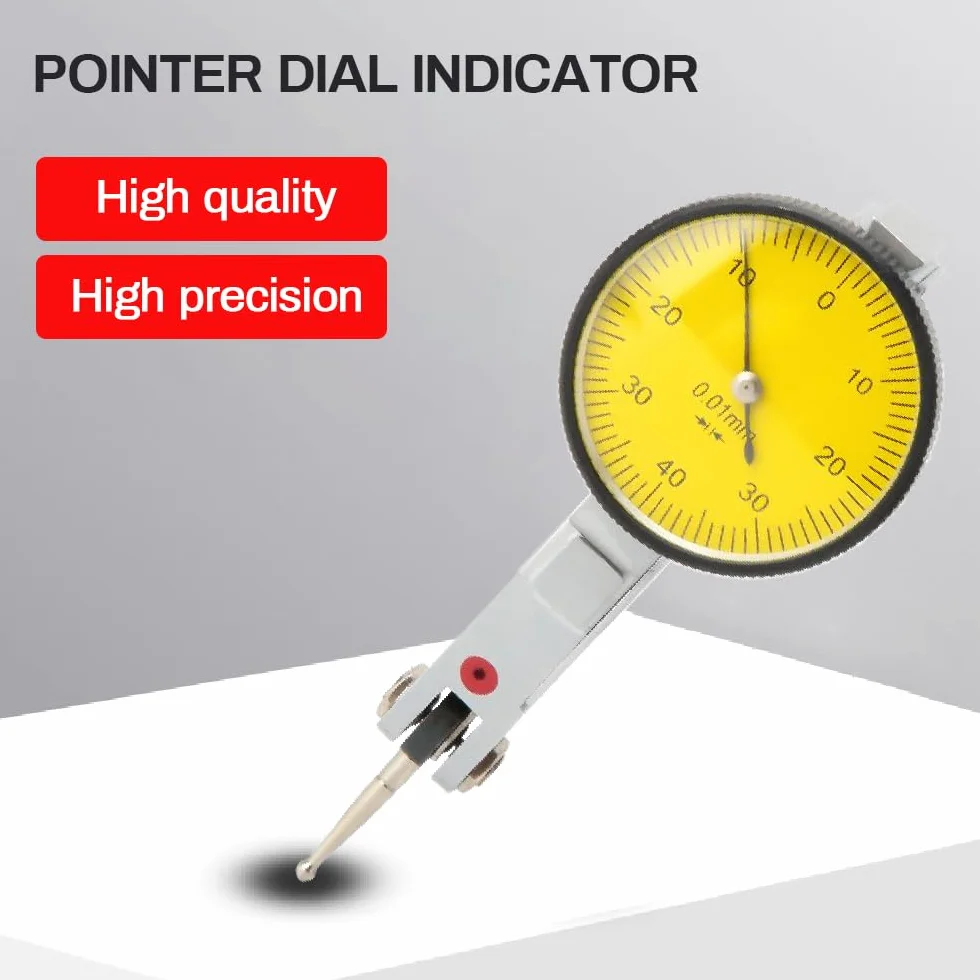 Indicatore di Test del Quadrante, Calibro DTI 0-0,8 mm, Precisione 0,01 mm per Misurazioni ad Alta Precisione con Regolazione a 240°, Design Completamente Chiuso