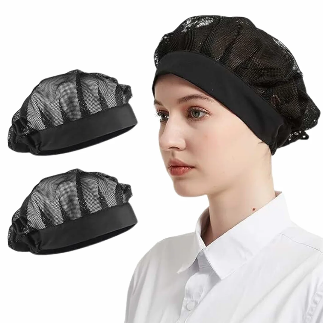 Cappelli da cuoco monouso 2 pezzi regolabile con retina per capelli riutilizzabile