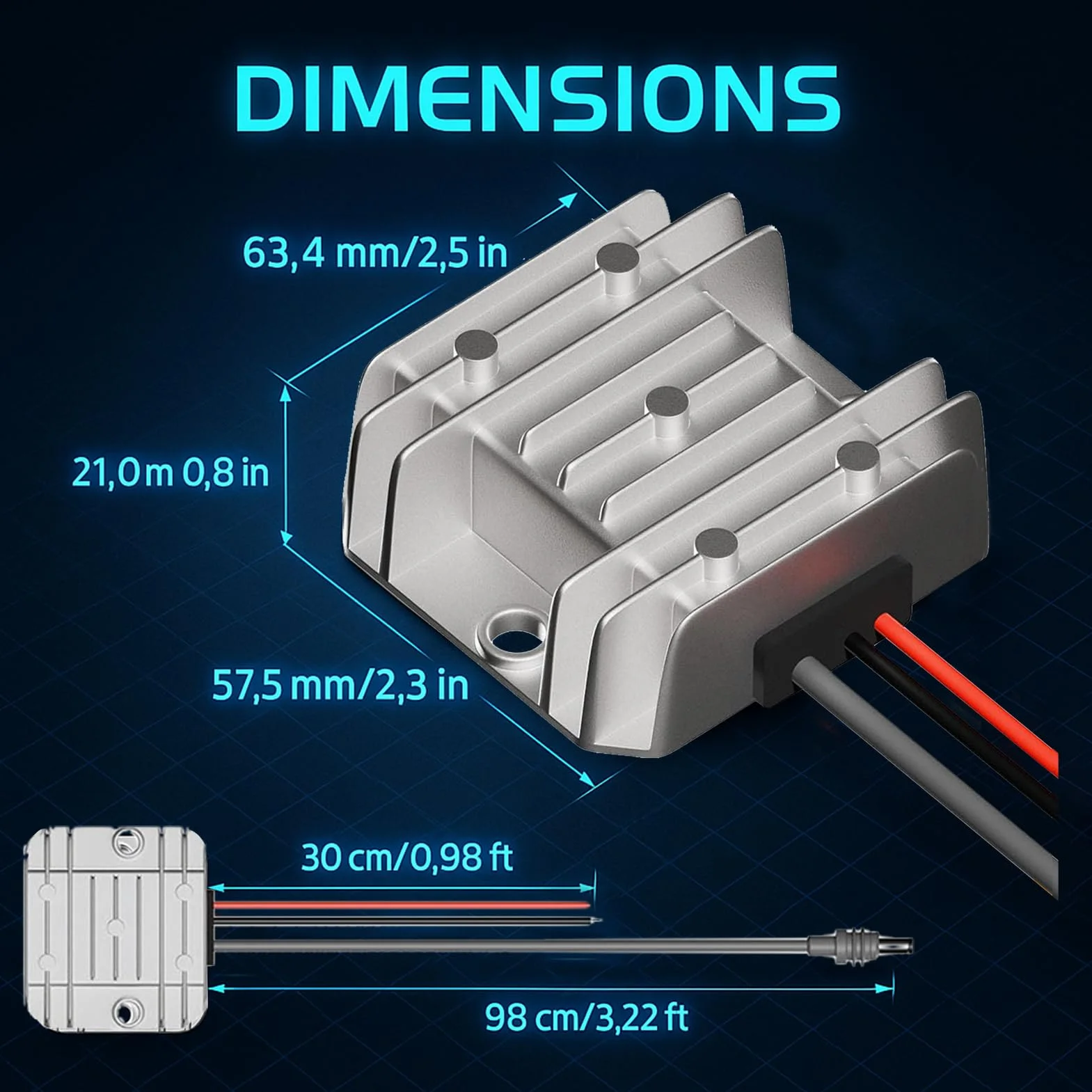 Step Up Power Cavo per Starlink Mini, 12 V 24 V a 30 V 3,5 A con cavo da 3,28 FT 100 W IP68 Waterproof DC Boost Adapter per Starlink Mini, camper, esterno e viaggio