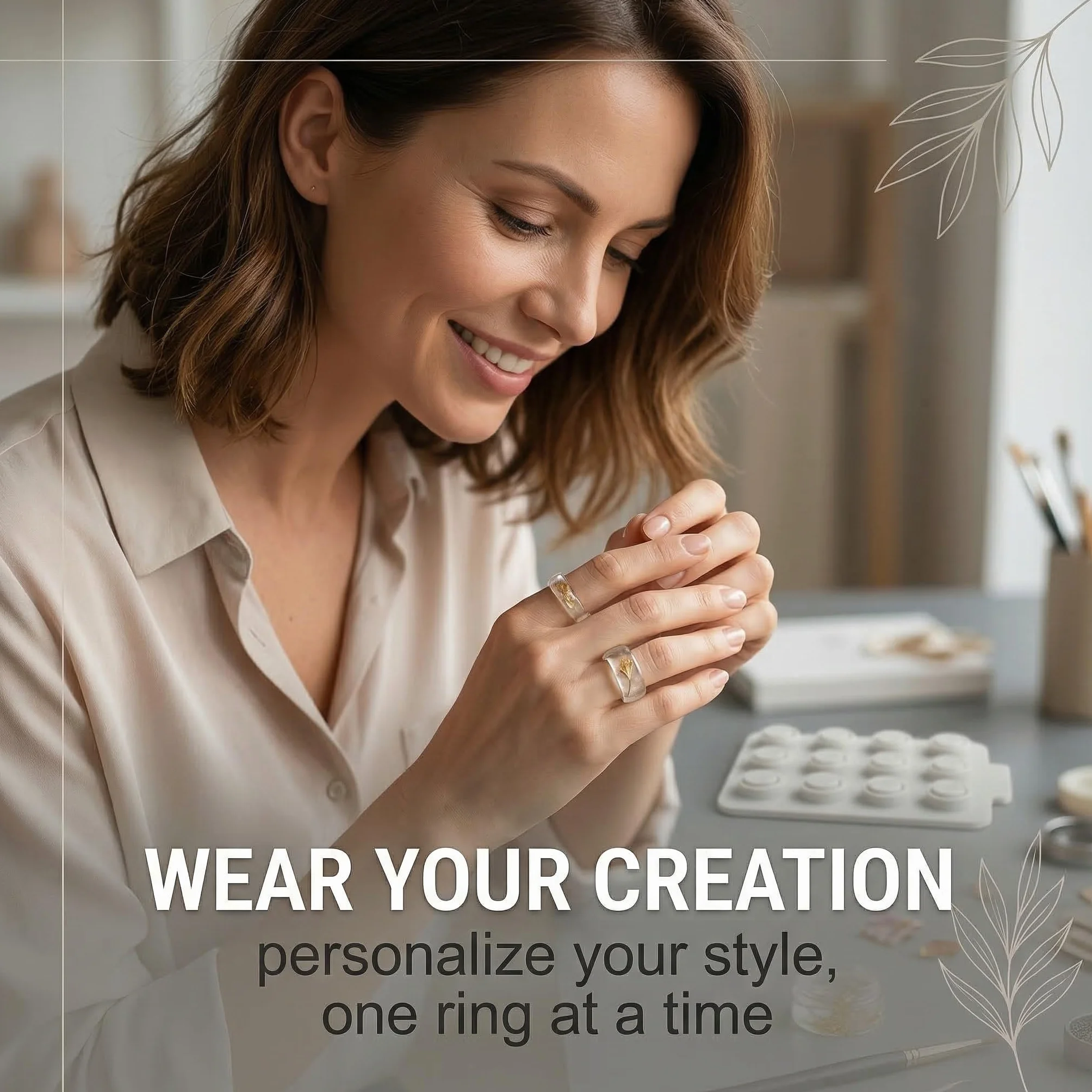 Oura Ring 4 Smart Ring Sizing Kit Sizes 4-15 White