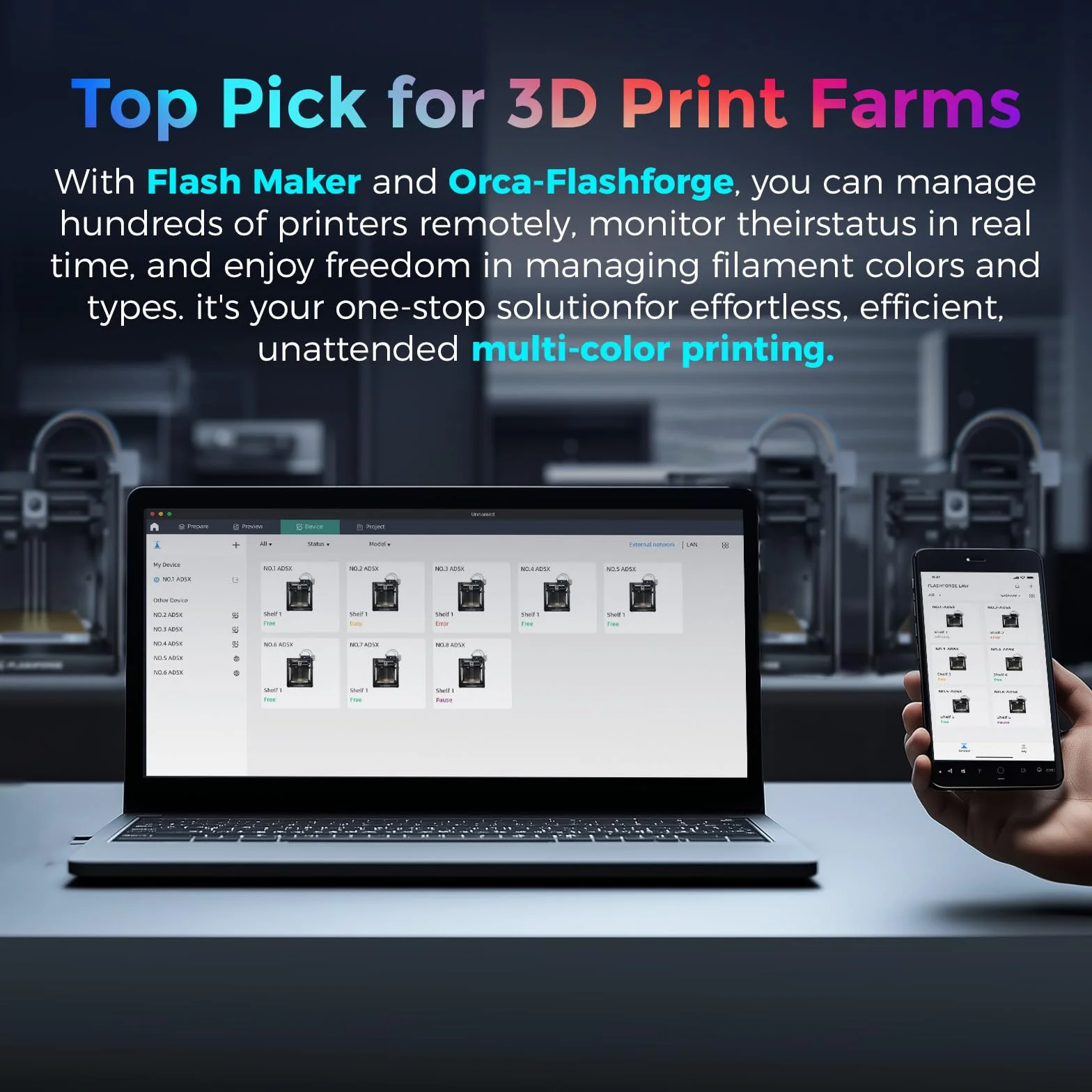 Flashforge Adventurer 5X Stampante 3D Multicolore 600 mm/s AD5X