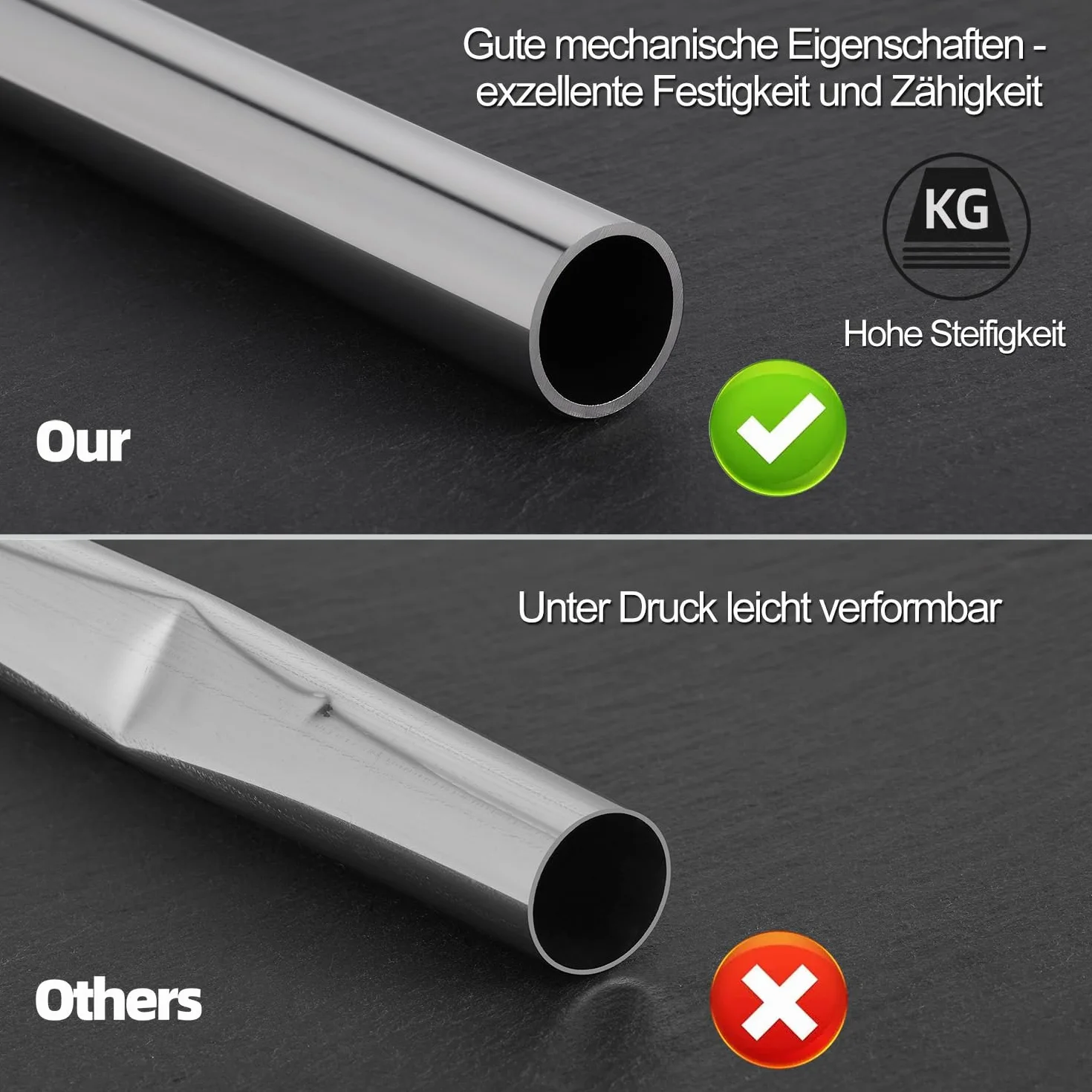 Tubo in Acciaio Inox Ø4mm (5/32") V2A Lunghezza 300mm 6 Pezzi
