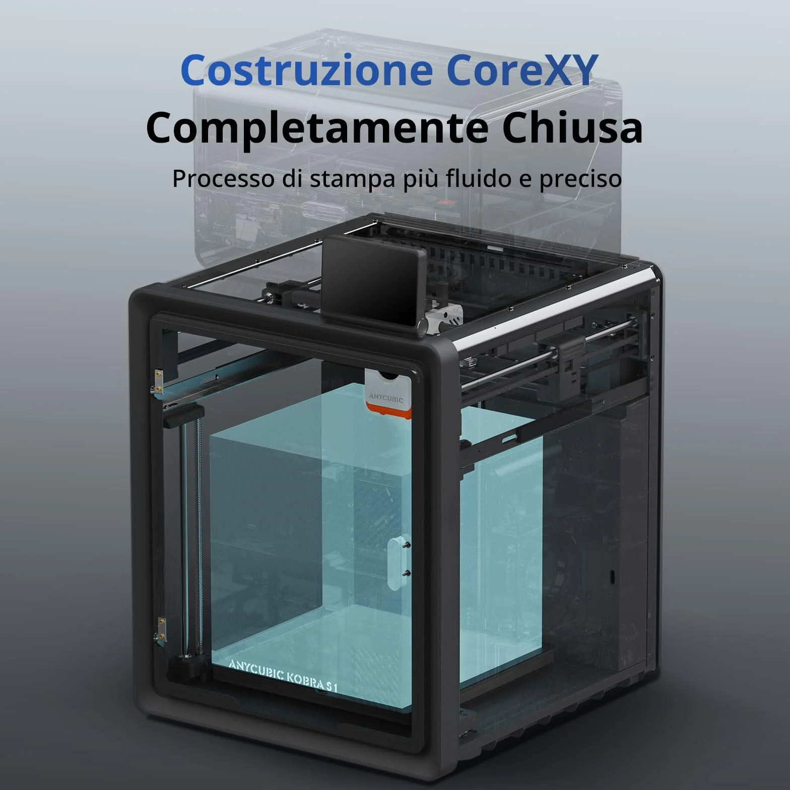 ANYCUBIC Kobra S1 Combo Stampante 3D, Asciugatura e Stampa in Uno, 600 mm/s ad Alta Velocità, Stampa mUlticolore per Tutti i Principali Filamenti, Dimensioni di Stampa 250 x 250 x250 mm