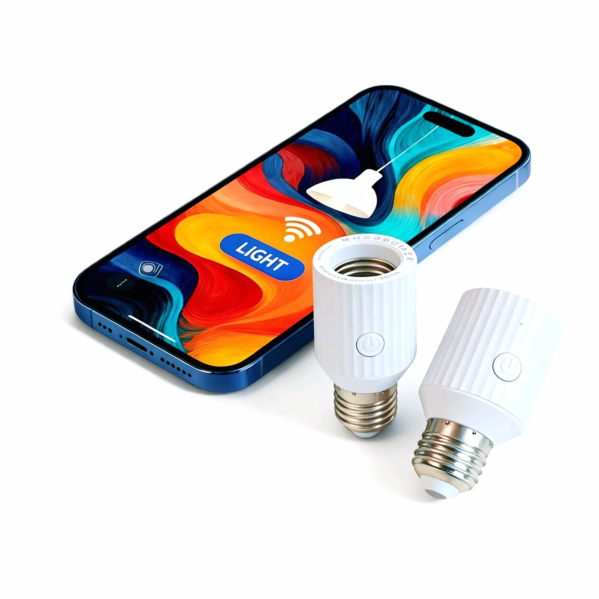 LoraTap Adattatore portalampada Wi-Fi intelligente, controllo vocale Alexa/Google, gruppi e timer Smart Life, max 60 W, lampade a incandescenza, E26/E27, confezione da 2