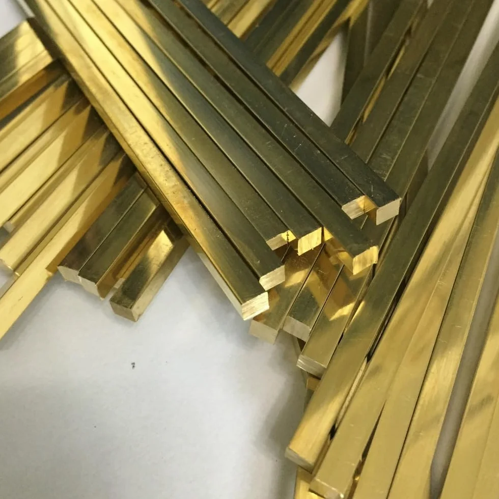 H59 barra quadrata in ottone ottone asta solida confezione da 2 pezzi lunghezza 250MM (6x6mm,250mm 2 pezzi)