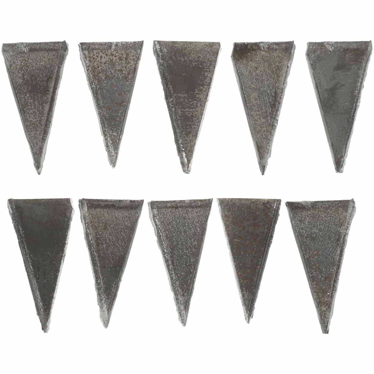 OSALADI Cuneo Triangolare in Acciaio Al Carbonio per Rinforzo e Fissaggio Manici Asce e Martelli Set 20 Pezzi 1.26x0.39x0.08In