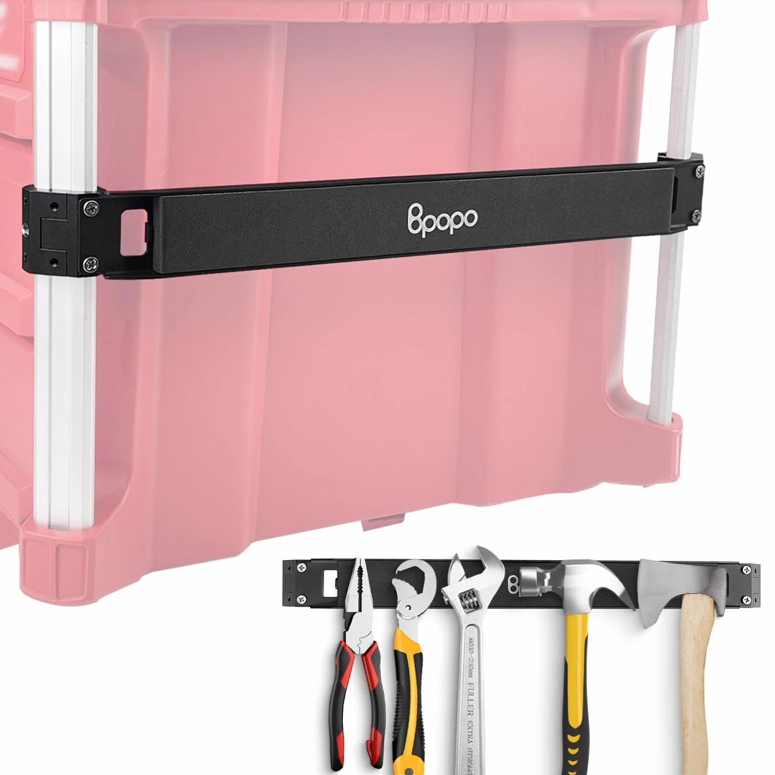 Supporto Magnetico per Cassetta degli Attrezzi, Potente Striscia Magnetica per Milwaukee Packout Rolling Toolbox - Adatta per Rails Laterali