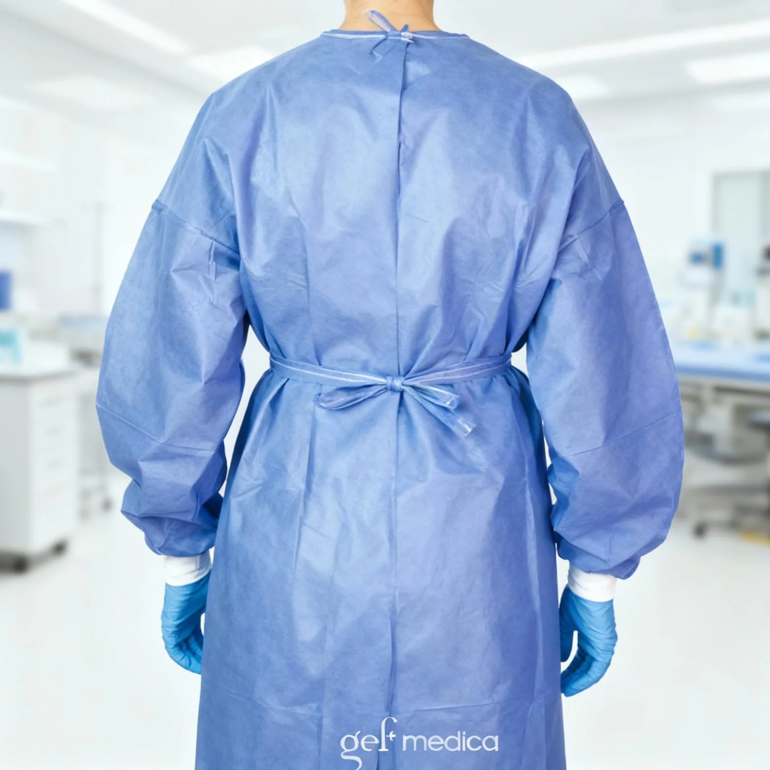 Gef Medica Camice Monouso SMS Azzurro L 25 Pezzi