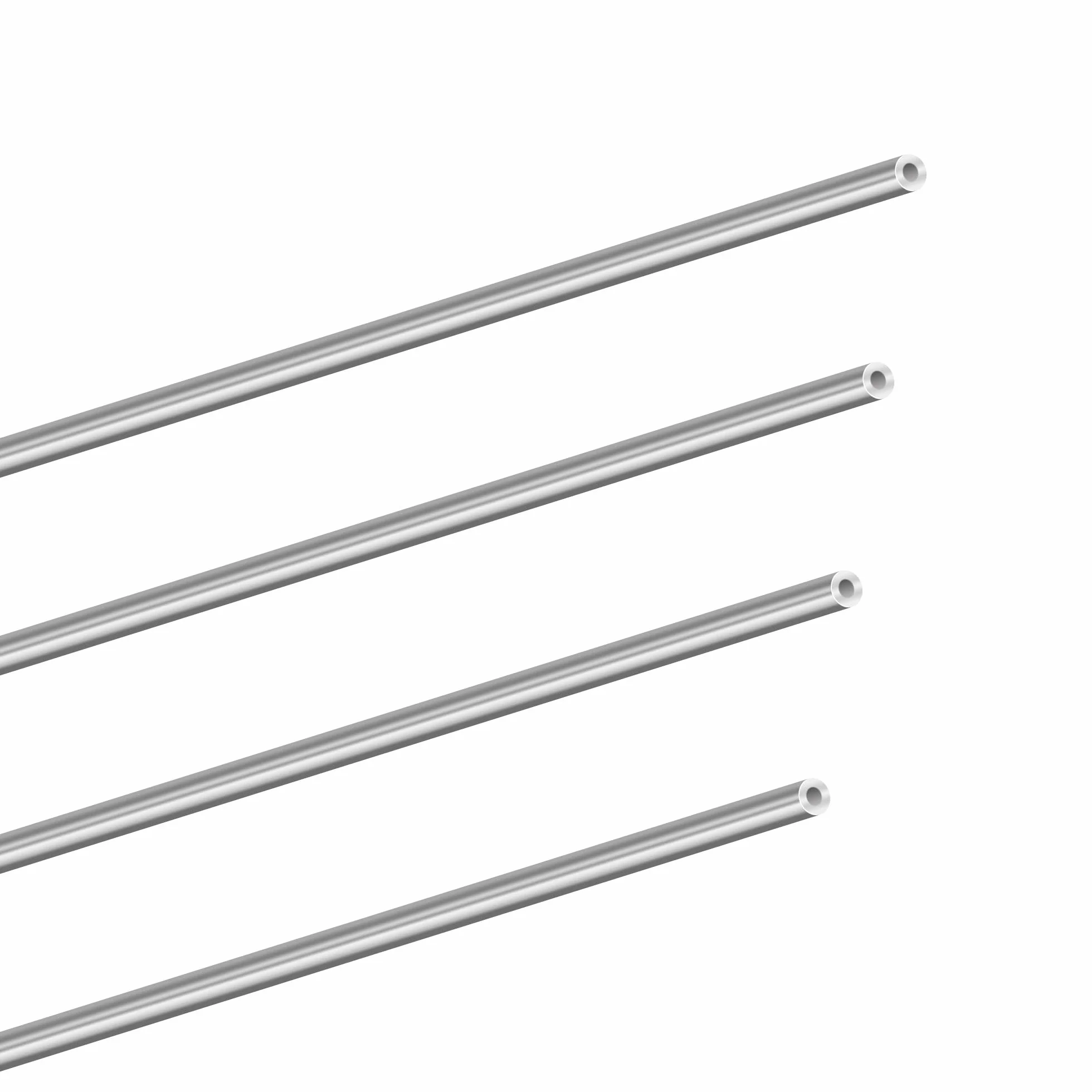 Tubo in acciaio inossidabile 304, diametro esterno 4 mm x spessore 1,0 mm, lunghezza 300 mm, 4 pezzi