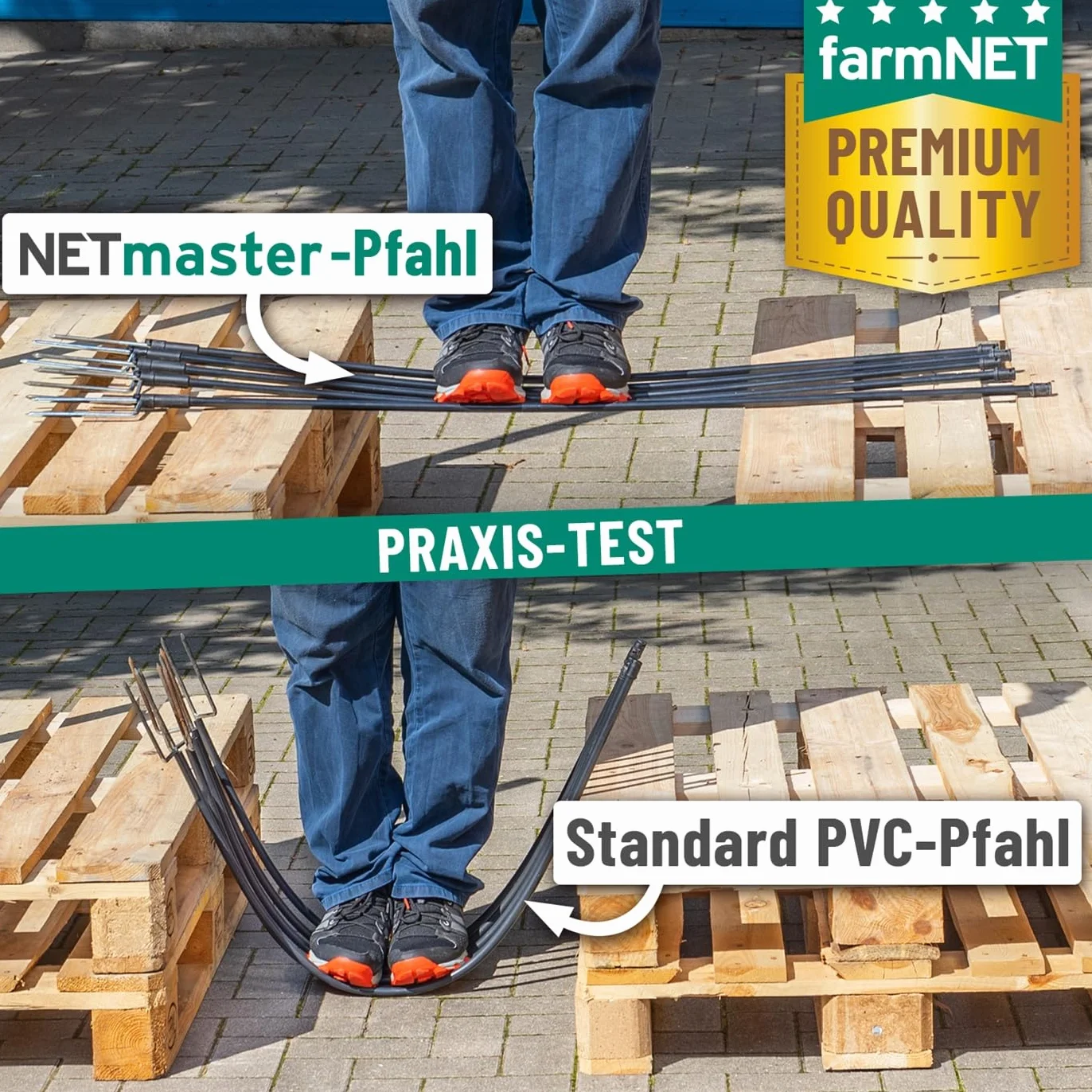 VOSS.farming farmNET+ Rete elettrificabile per Pecore 25 m 90 cm 2 Punte Verde