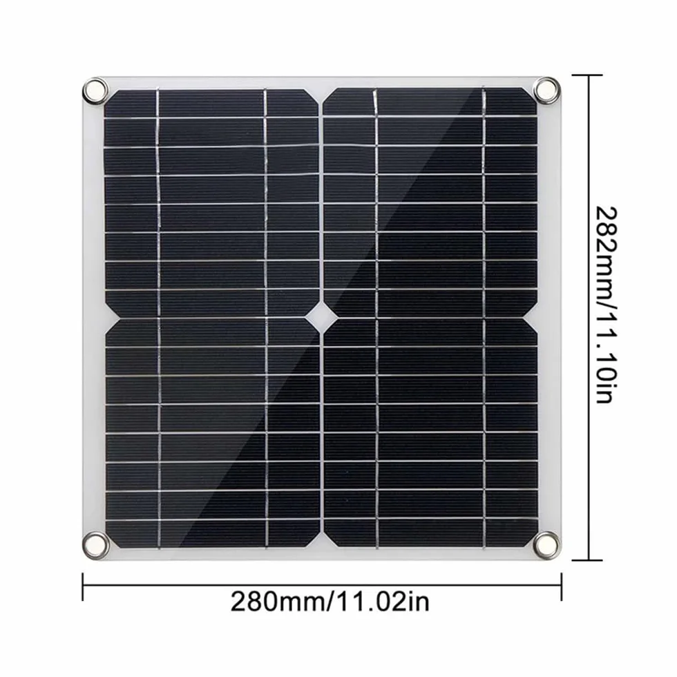 ACAGALA Kit pannello solare da 20 Watt, pannello solare monocristallino + regolatore di carica 100 A-PWM + morsetti per batteria, 22% di alta efficienza per sistemi di camper, barche e rimorchi