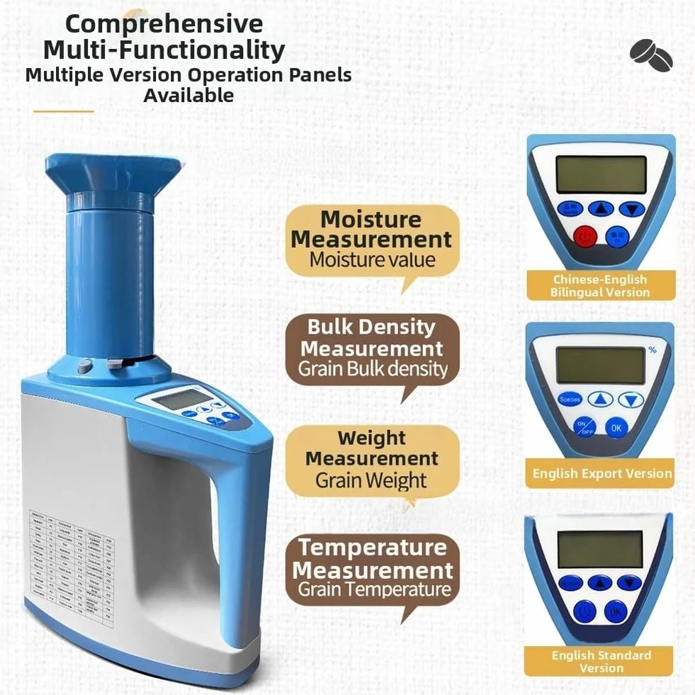 Misuratore di umidità per cereali LDS2G con display LCD, 35 colture, caffè, cacao, compensazione automatica