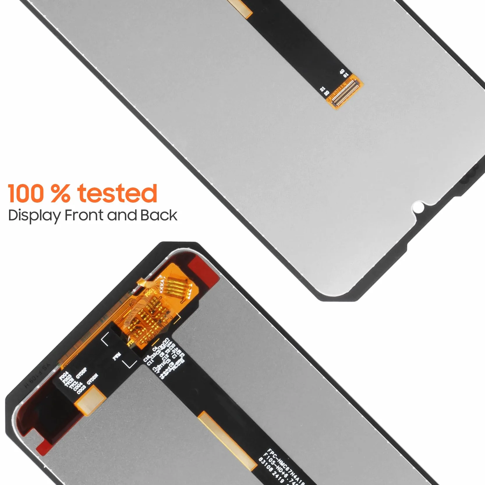 AGCUT Display LCD per Fossibot F105 Schermo LCD per Fossibot F105 6,75 Pollici Schermo Sostituzione Digitalizer Touchscreen Montaggio Completo con Riparazione Kit, Nero