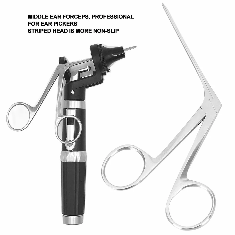 Micro pinza a coccodrillo da 3" con strumenti da laboratorio seghettati, oftalmici, otorinolaringoiatri