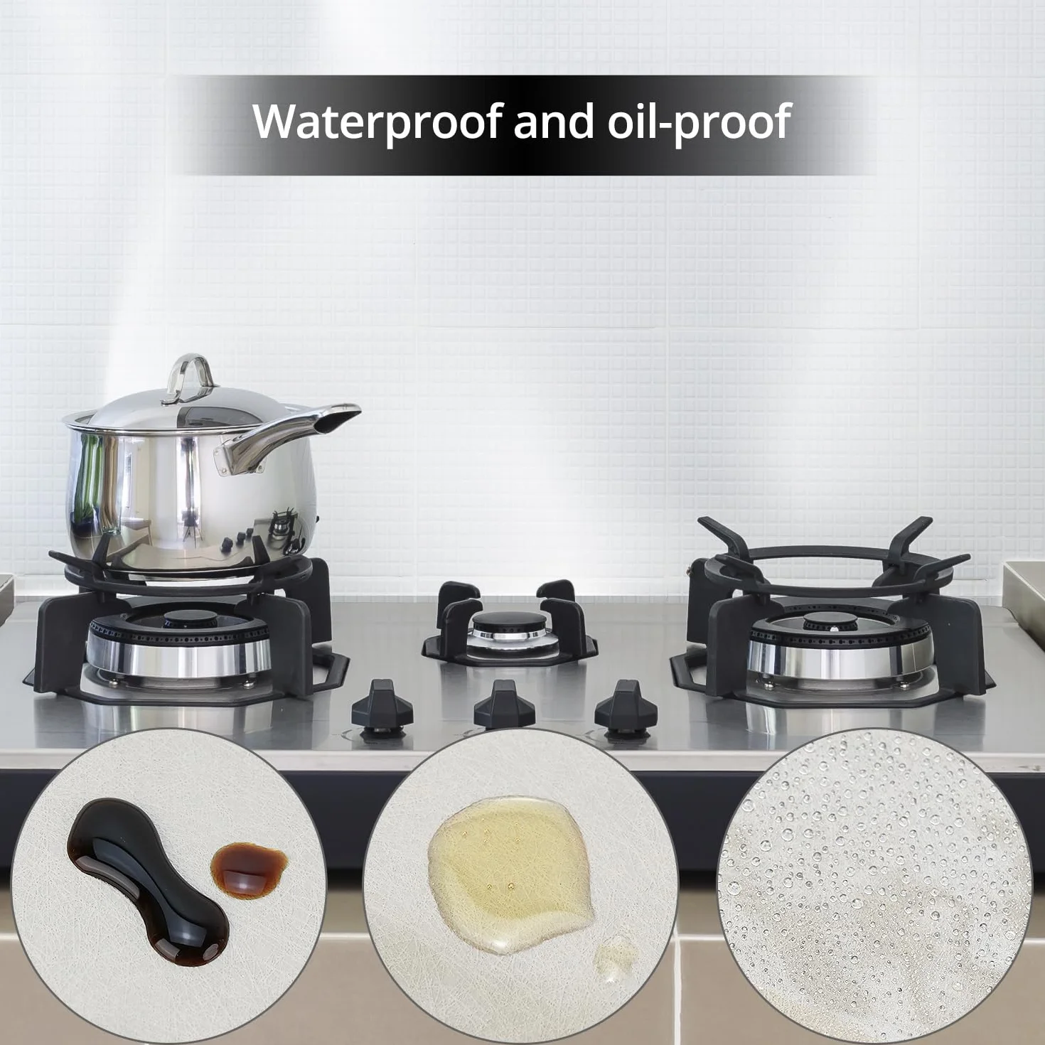 QWORK® 40cmX3m Pellicola protettiva per pareti elettrostatiche, pellicola protettiva trasparente per adesione statica, per cucina, mobili, pareti
