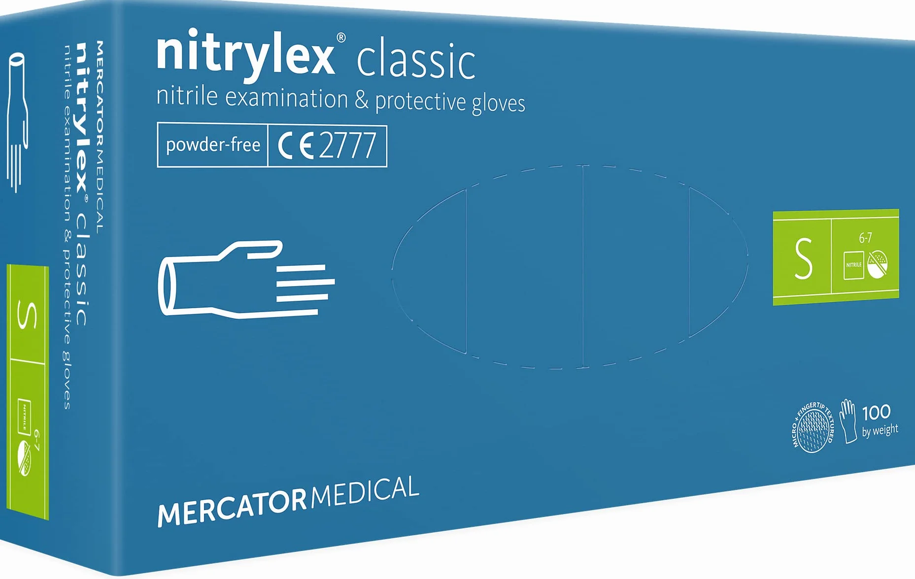 MERCATOR MEDICAL Guanti in nitrile azzurri NITRYLEX CLASSIC taglia S 1000 pezzi monouso senza lattice