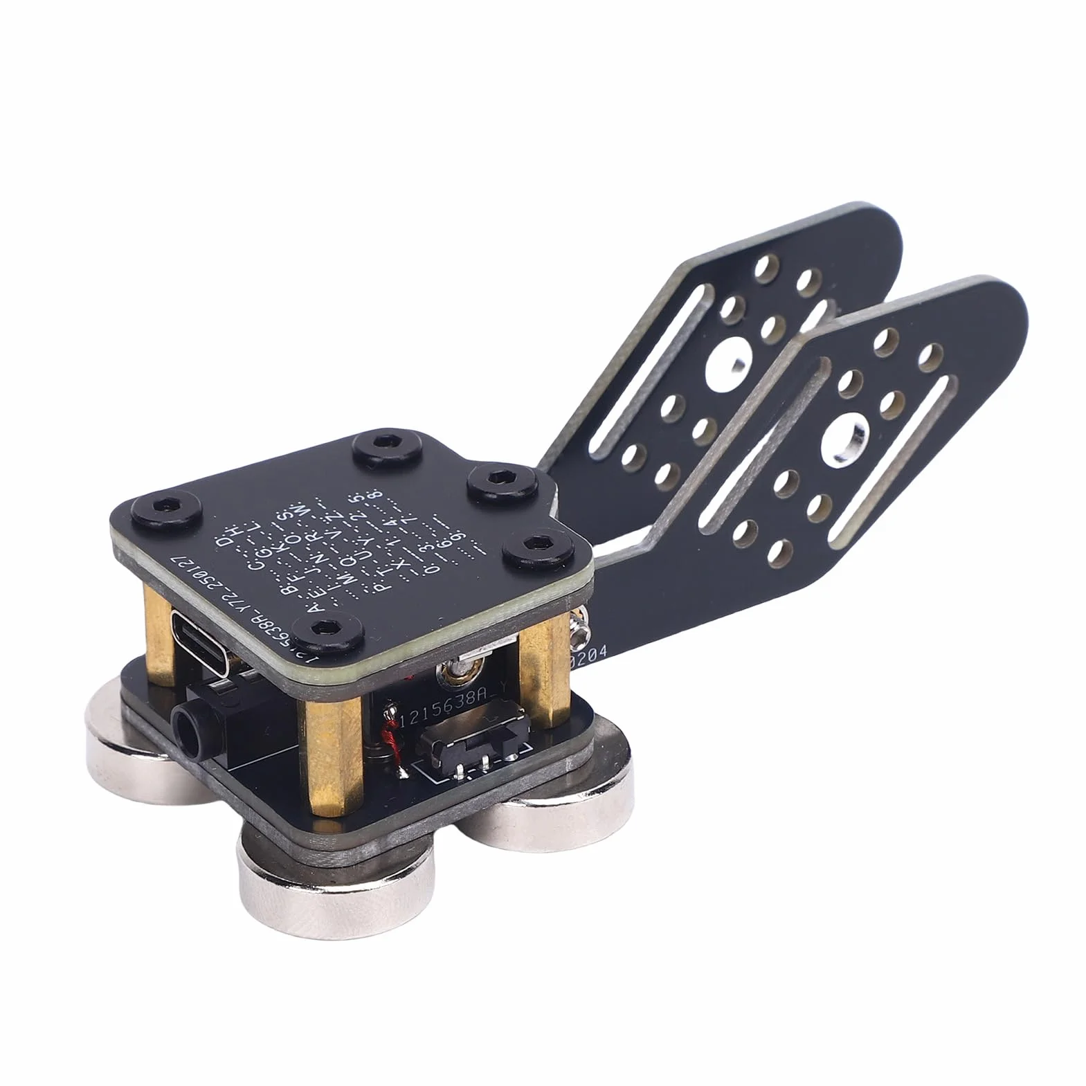 GOWENIC Chiave in Codice a Doppio Paddle Morse, Tasto Mini CW Automatico Morse Telegraph con 4 Magnete Basi 3,5 Mm Interfaccia di Tipo C di Tipo C per le Manipolazioni del Campo Radio