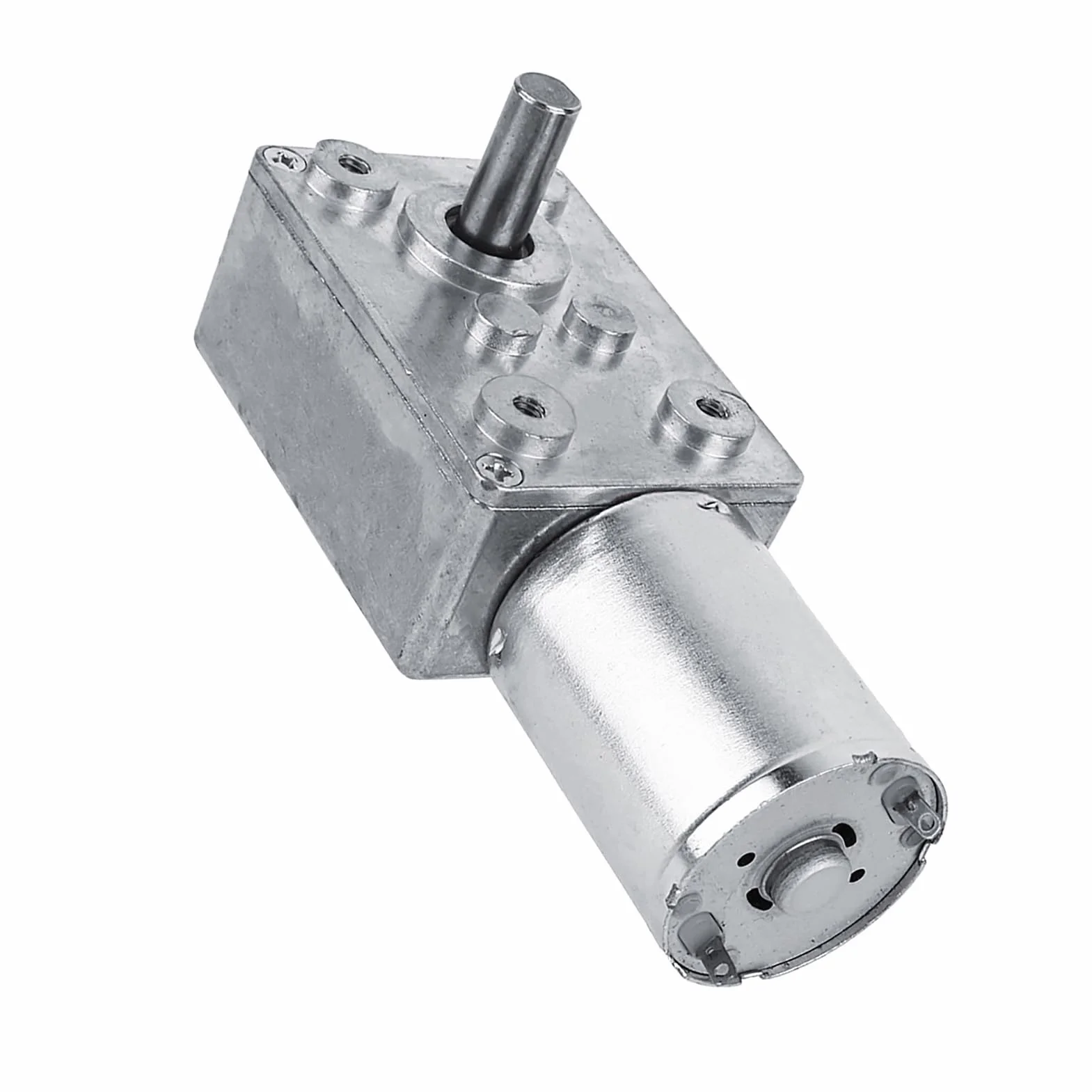 Motoriduttore a Vite Senza Fine DC 12V Reversibile, Motoriduttore Invertibile Automazioni, Scegli 5/6/20/40/62 Giri/Min Albero Verticale per Apriporta Finestre Verricelli (20RPM)
