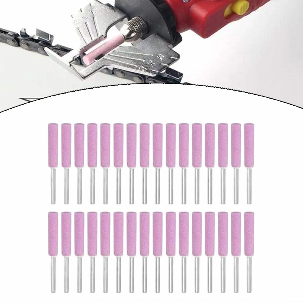 Kit affilatrice motosega grana 120 set pietre affilare utensili rotanti 4 mm